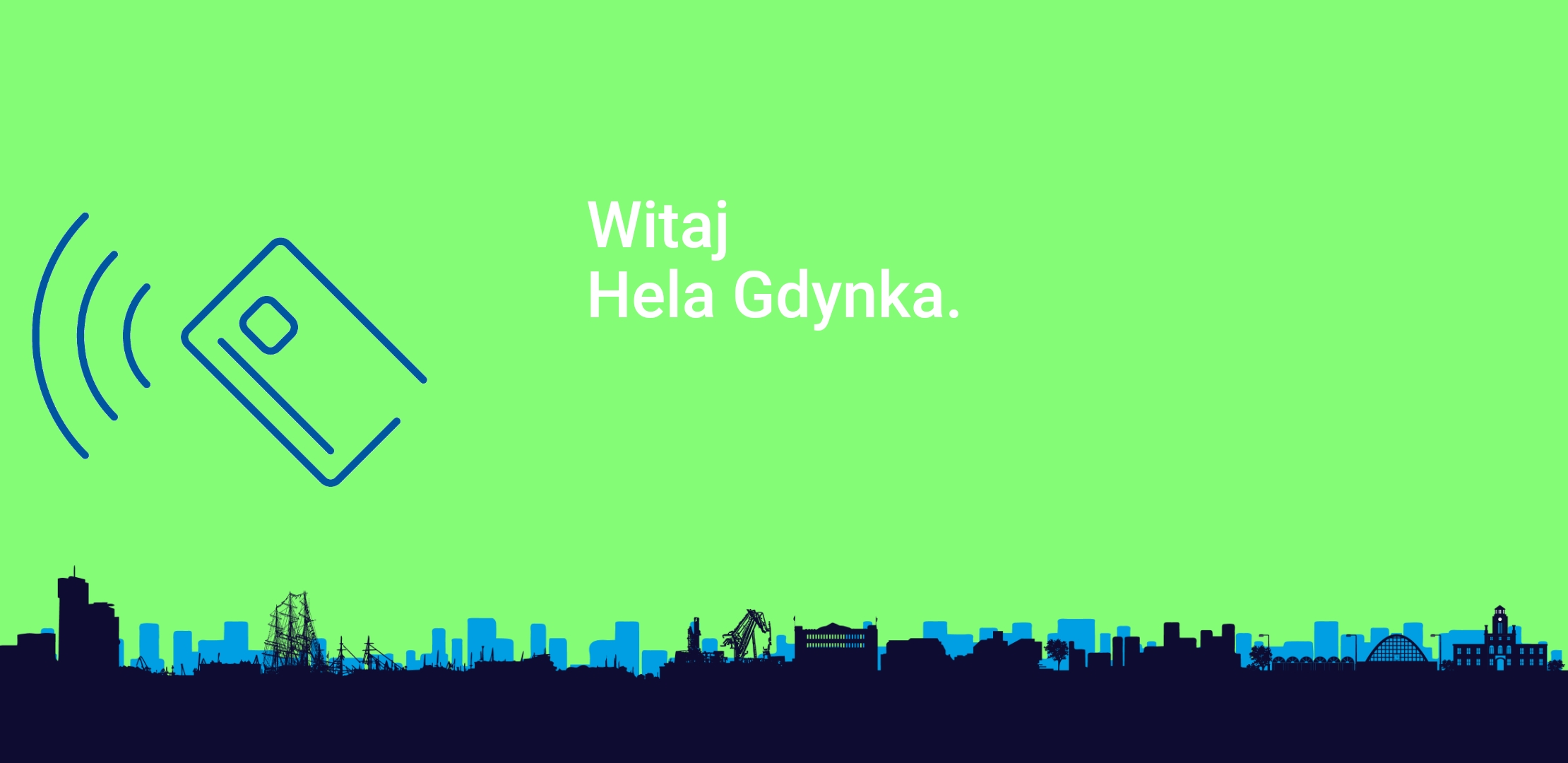 Karta - komunikat o powitaniu