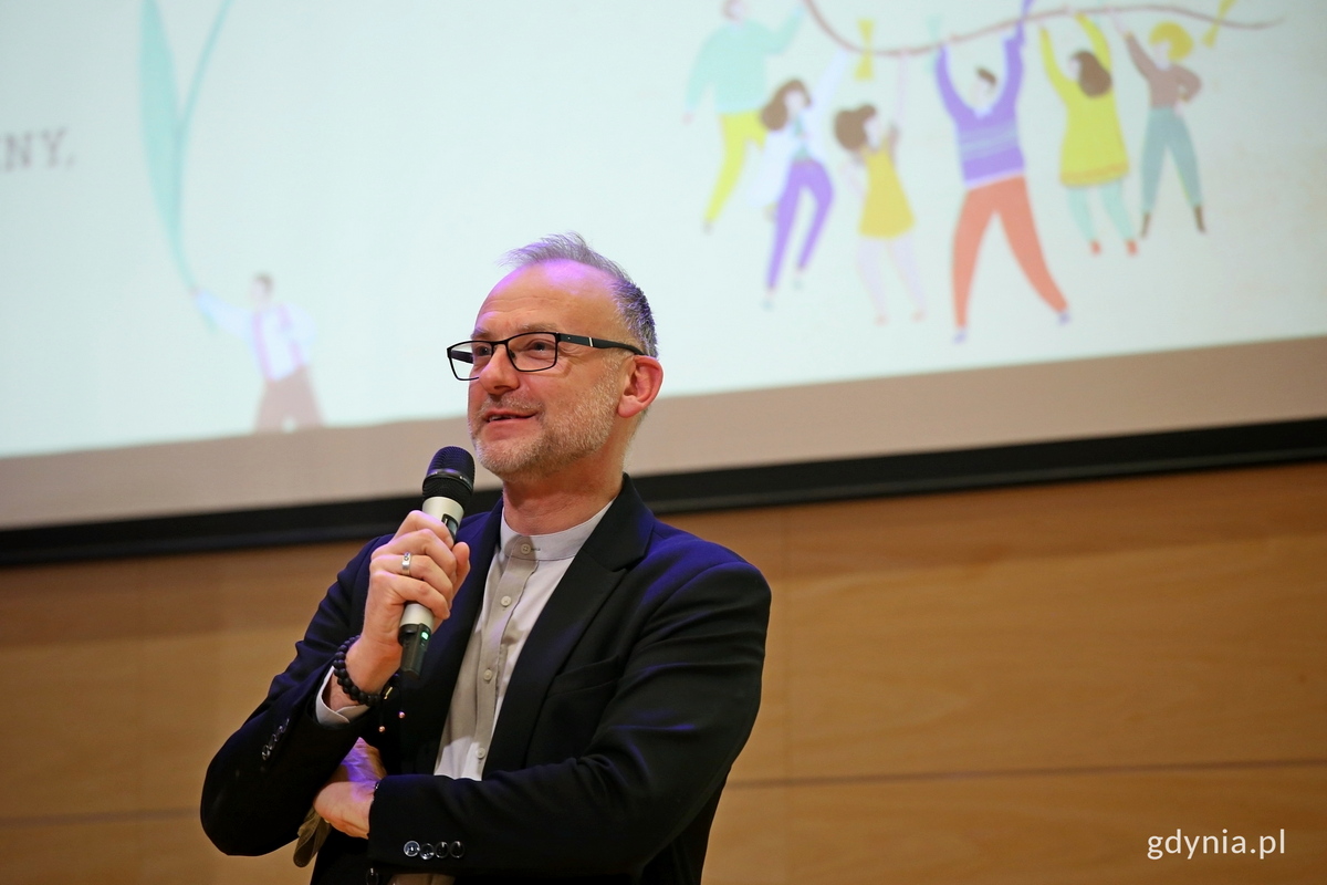 Wiceprezydent ds. innowacji Michał Guć wygłosił przem&oacute;wienie do zebranych na uroczystości // fot. Przemysław Kozłowski