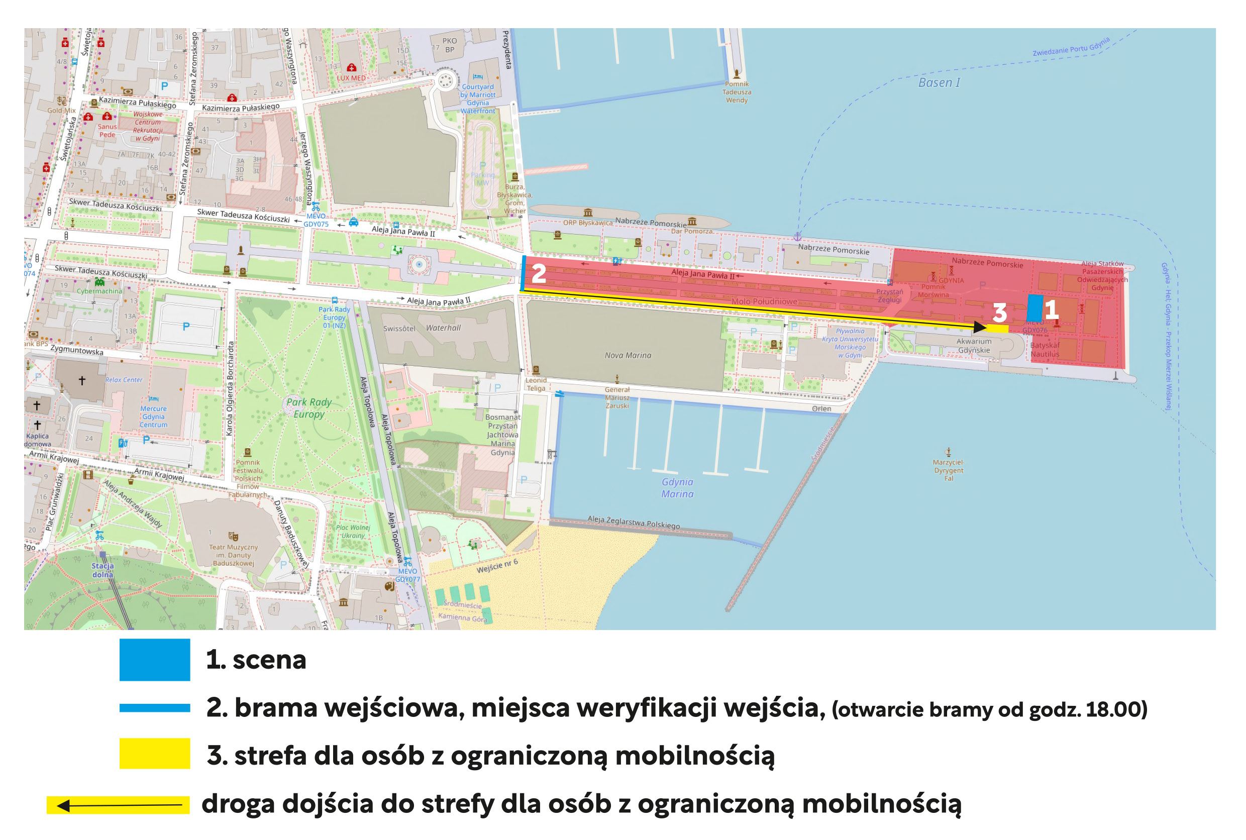 Mapa terenu koncertu sanah