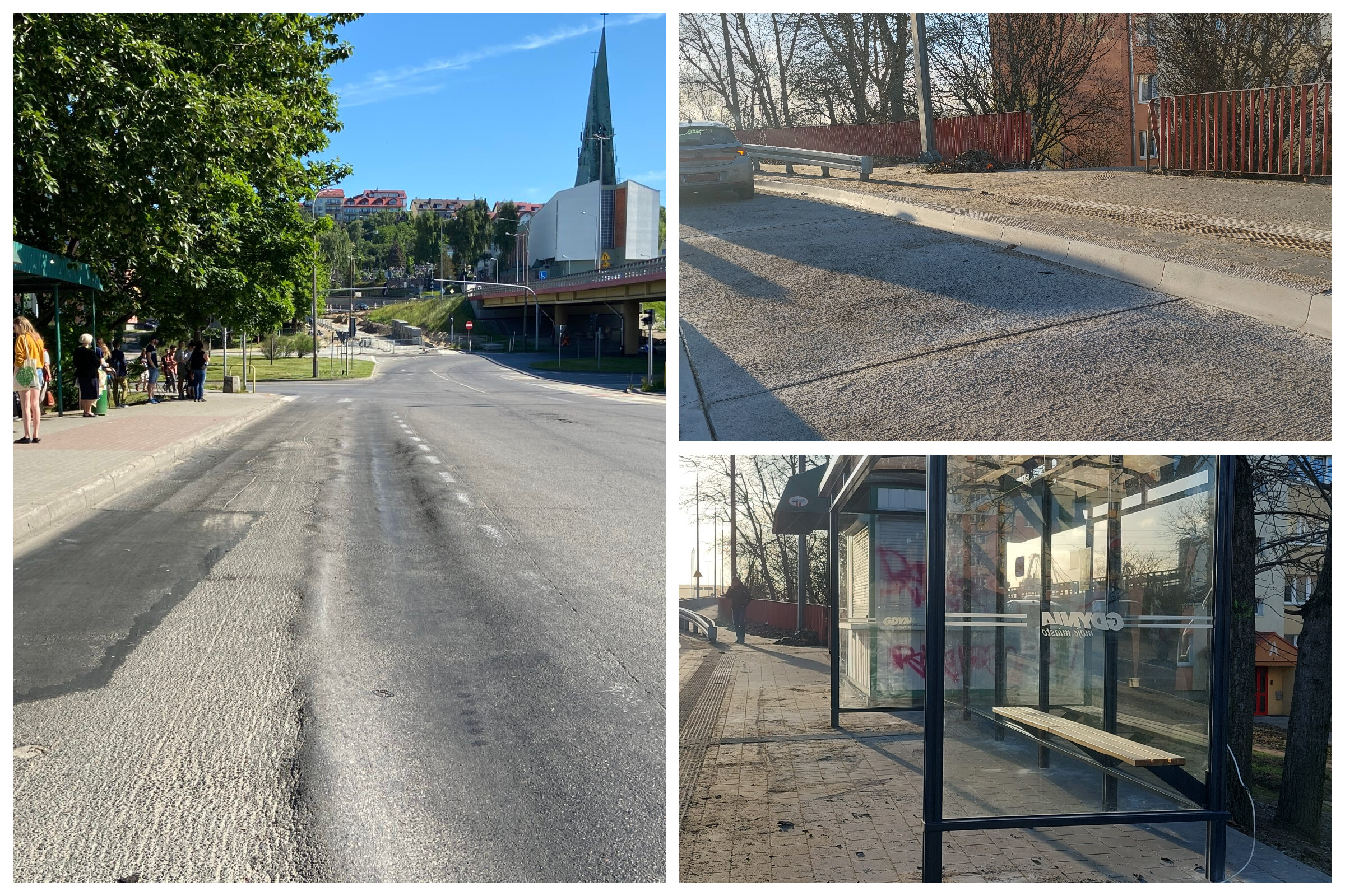 Zatoka autobusowa na al. Zwycięstwa, zatoki autobusowe Hutnicza/Estakada Kwiatkowskiego