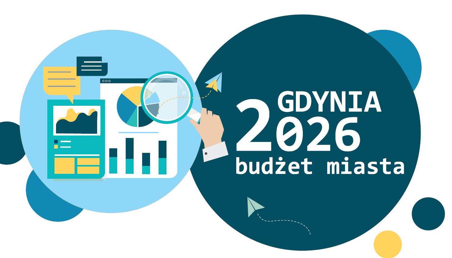 Plansza z napisem: Budżet Miasta Gdyni 2026