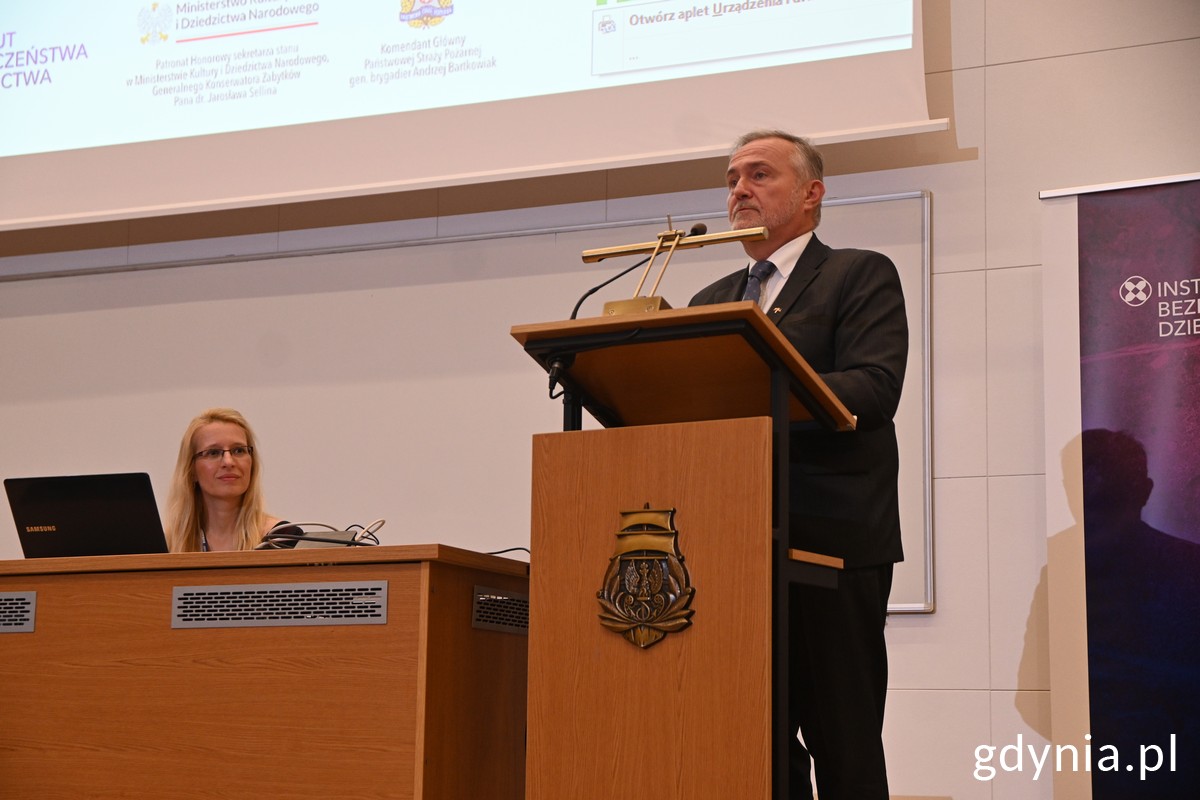 Prezydent Gdyni Wojciech Szczurek na Kongresie Bezpieczeństwa Dziedzictwa. Fot. Magda Śliżewska