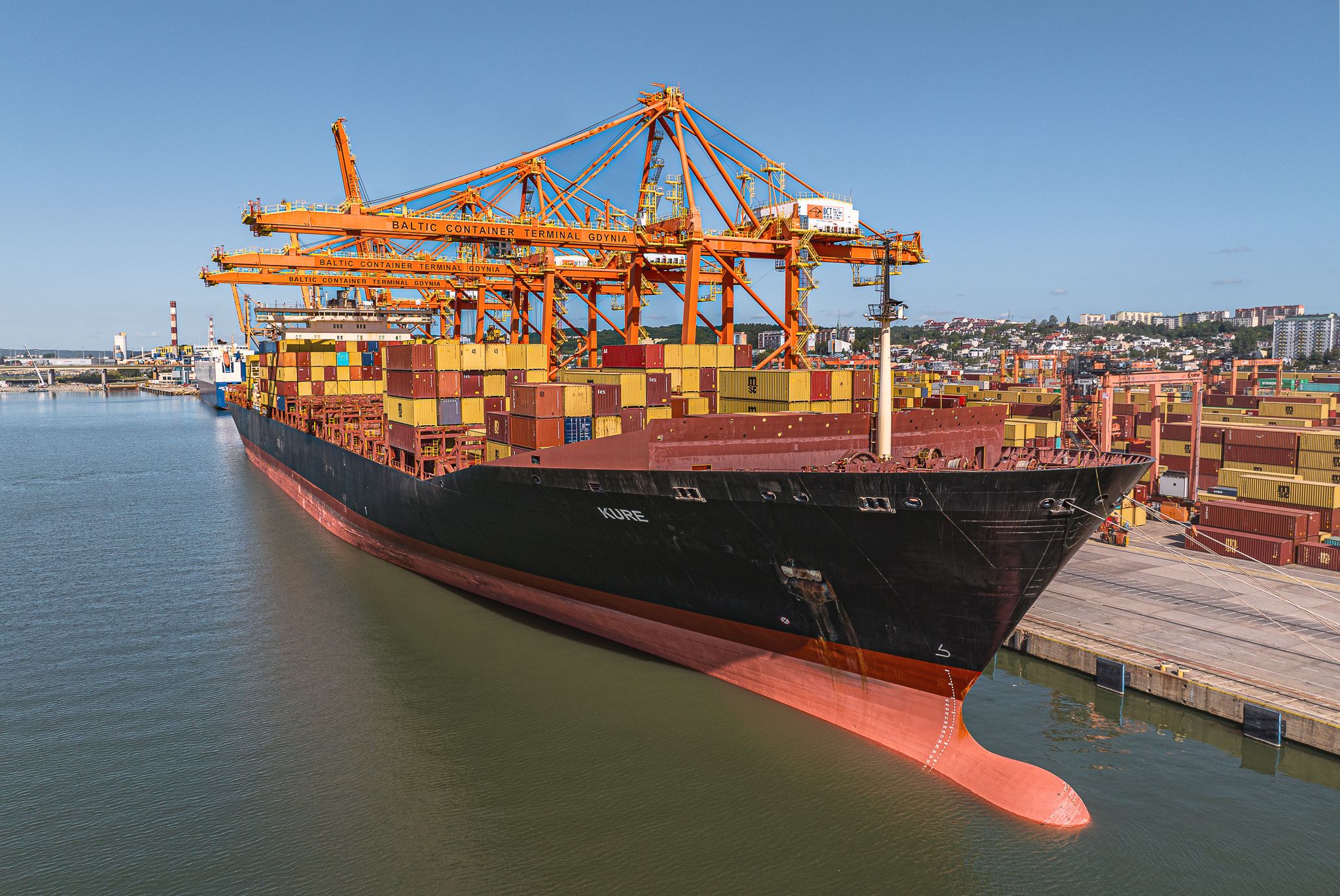 Statek Kure przy nabrzeżu BCT w Gdyni, fot. mat. prasowe BCT