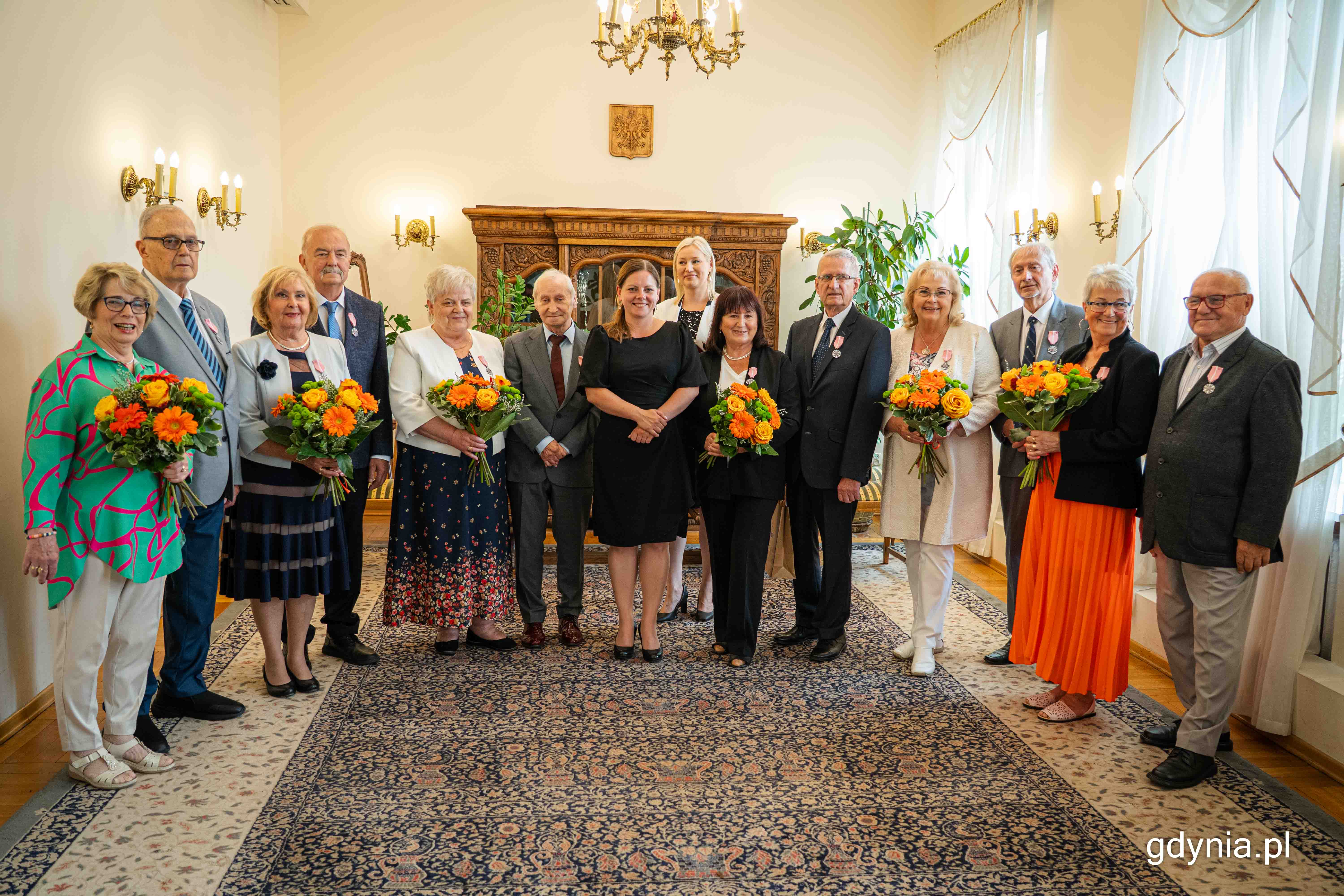 Jubilaci z godz. 14:00&nbsp;z prezydent Gdyni Aleksandrą Kosiorek oraz Agatą Lipińską z-cą kierownika Referatu ds. Rejestracji Małżeństw USC Gdynia