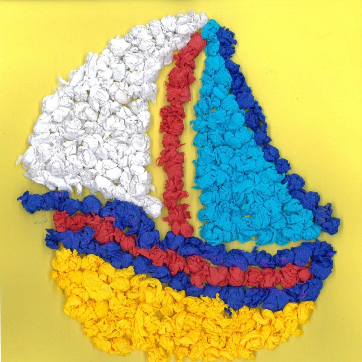 Praca pt. &bdquo;Żagl&oacute;wka&rdquo; autorstwa Jagny Siewiery, Zuzanny Mach i Oskara Najdy z kl. II B Zespołu Szk&oacute;ł Jezuit&oacute;w w Gdyni (materiały Wydziału Ogrodnika Miasta)