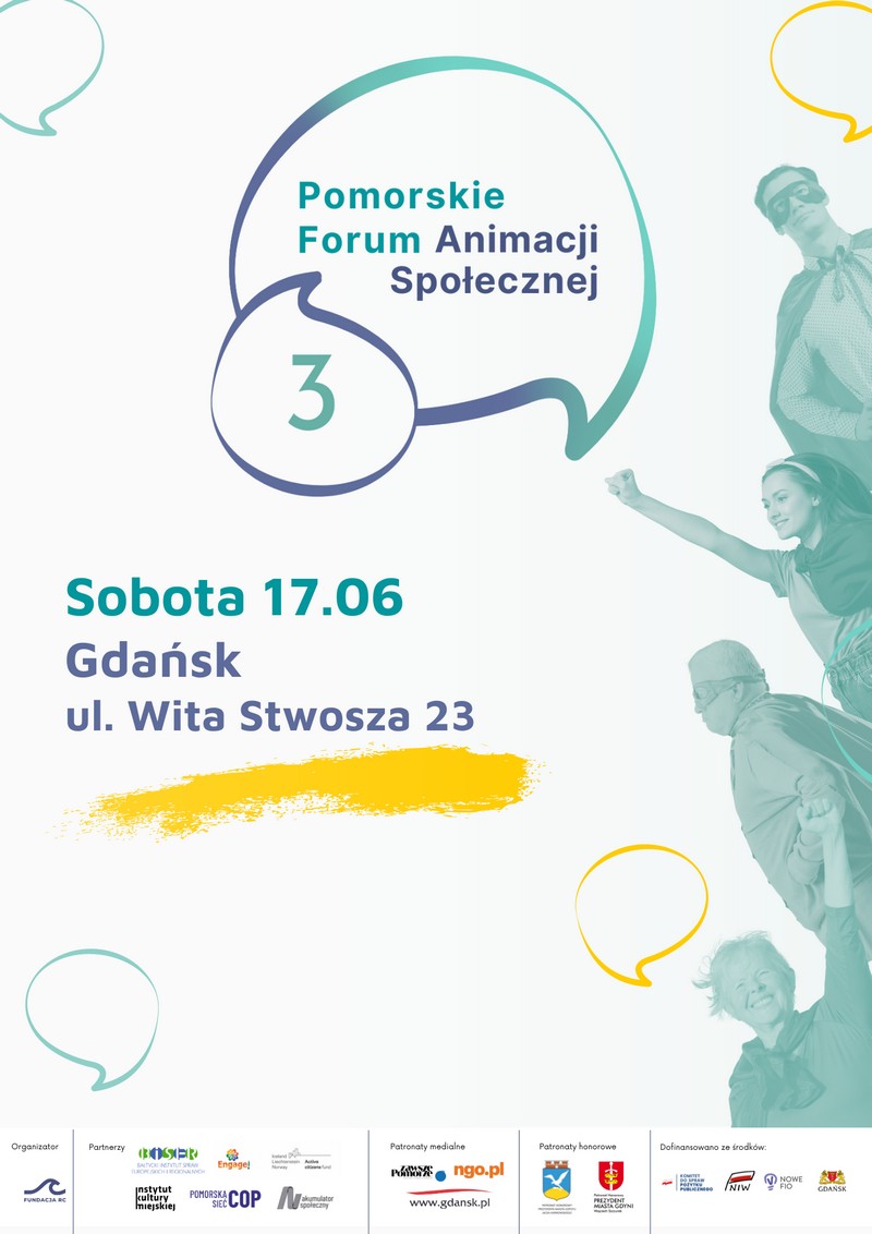 Plakat III Pomorskiego Forum Animacji Społecznej // materiały prasowe