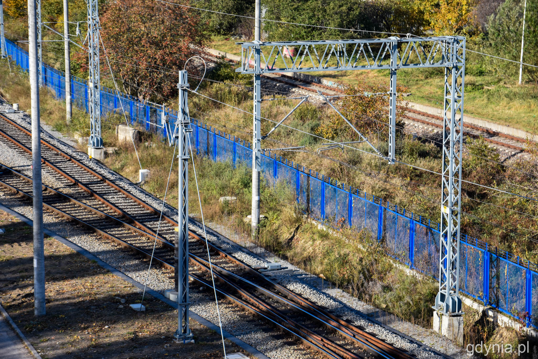 Zelektryfikowany fragment tor&oacute;w, fot. Paweł Kukla