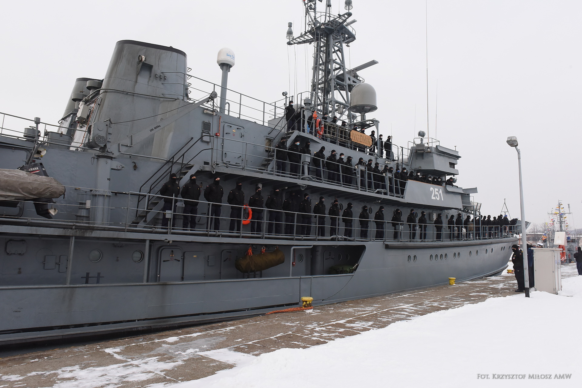 ORP "Wodnik" po powrocie do Portu Wojennego w Gdyni, fot. kpt. mar. Jakub Piechota / 3.FO 