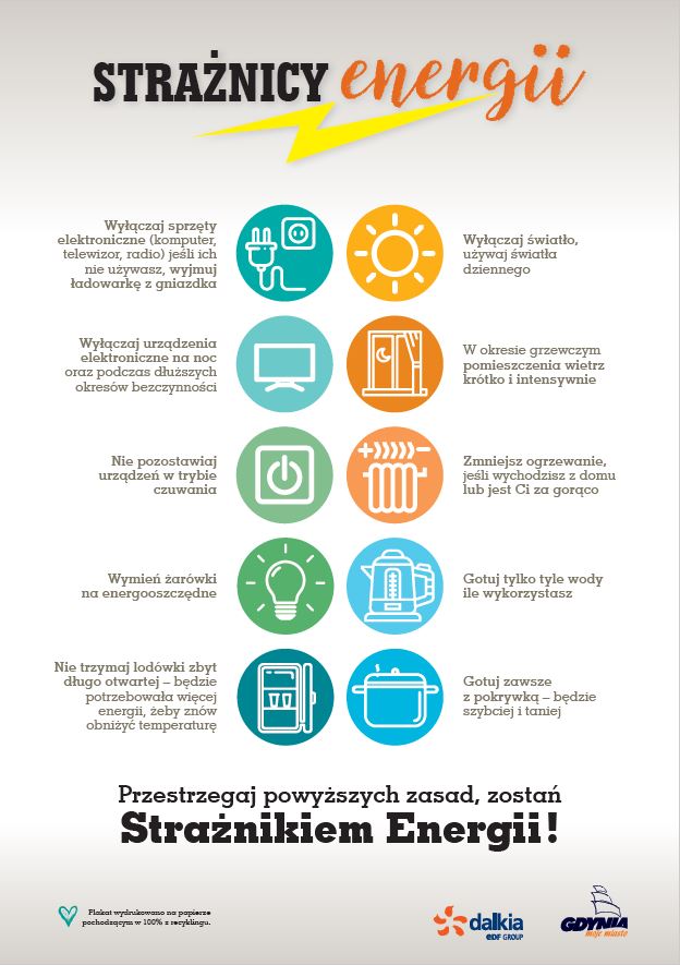 Plakat dobrych praktyk Strażnik&oacute;w Energii