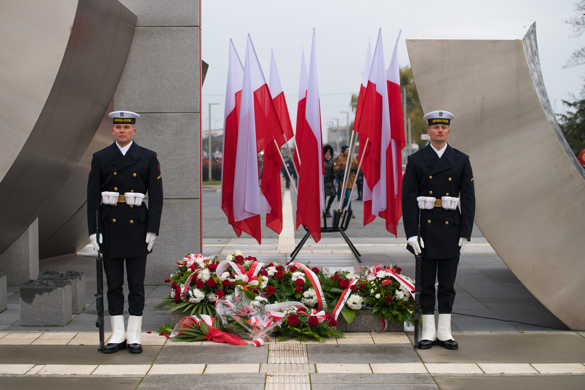Centralne uroczystości pod Pomnikiem Polska Morska. Fot. bsmt. Michał Pietrzak