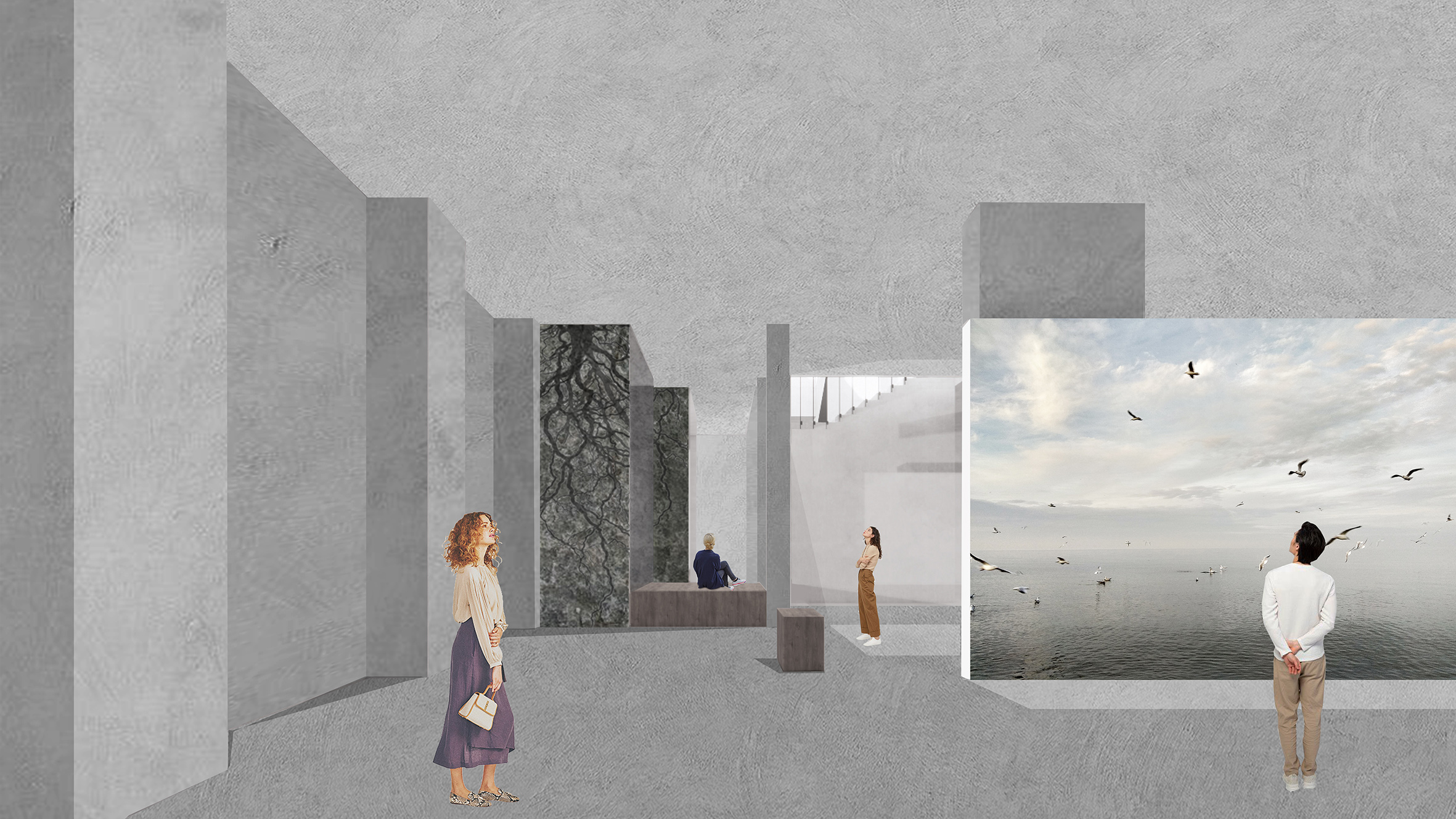 Wizualizacja przestrzeni ekspozycyjnej w hali // mat. prasowe