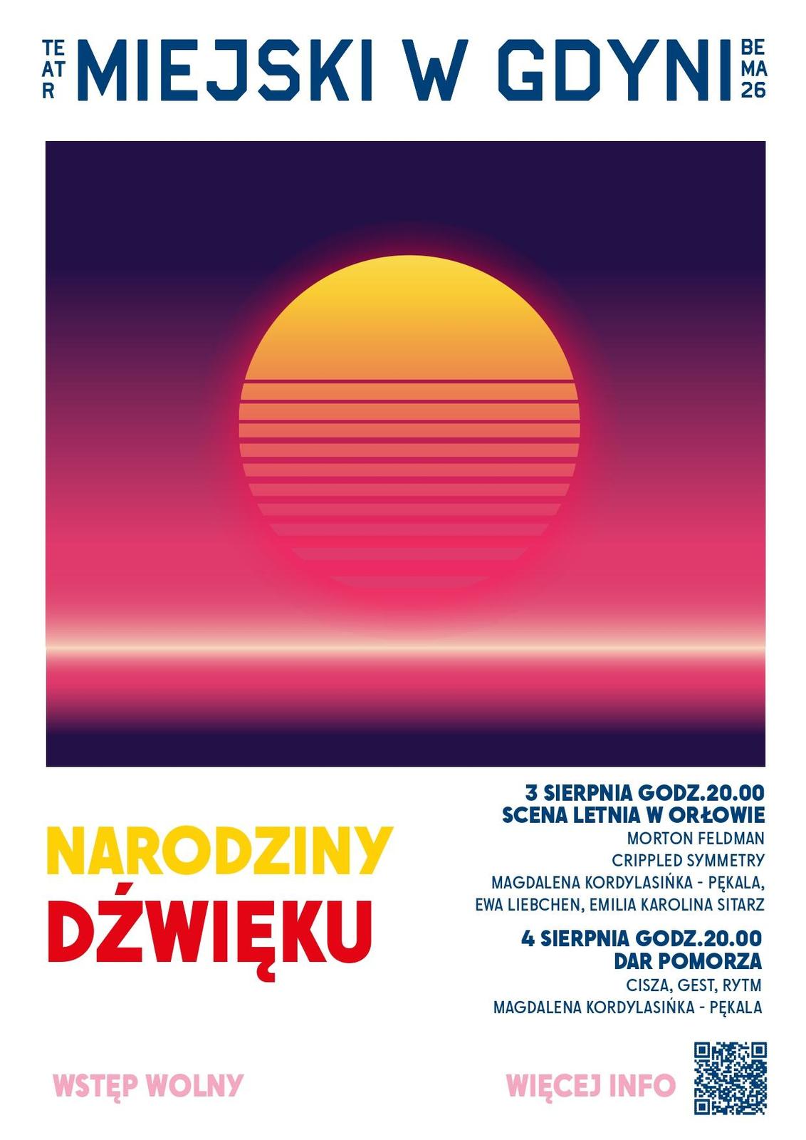 Plakat zajawiający koncerty 3 i 4 sierpnia w Gdyni