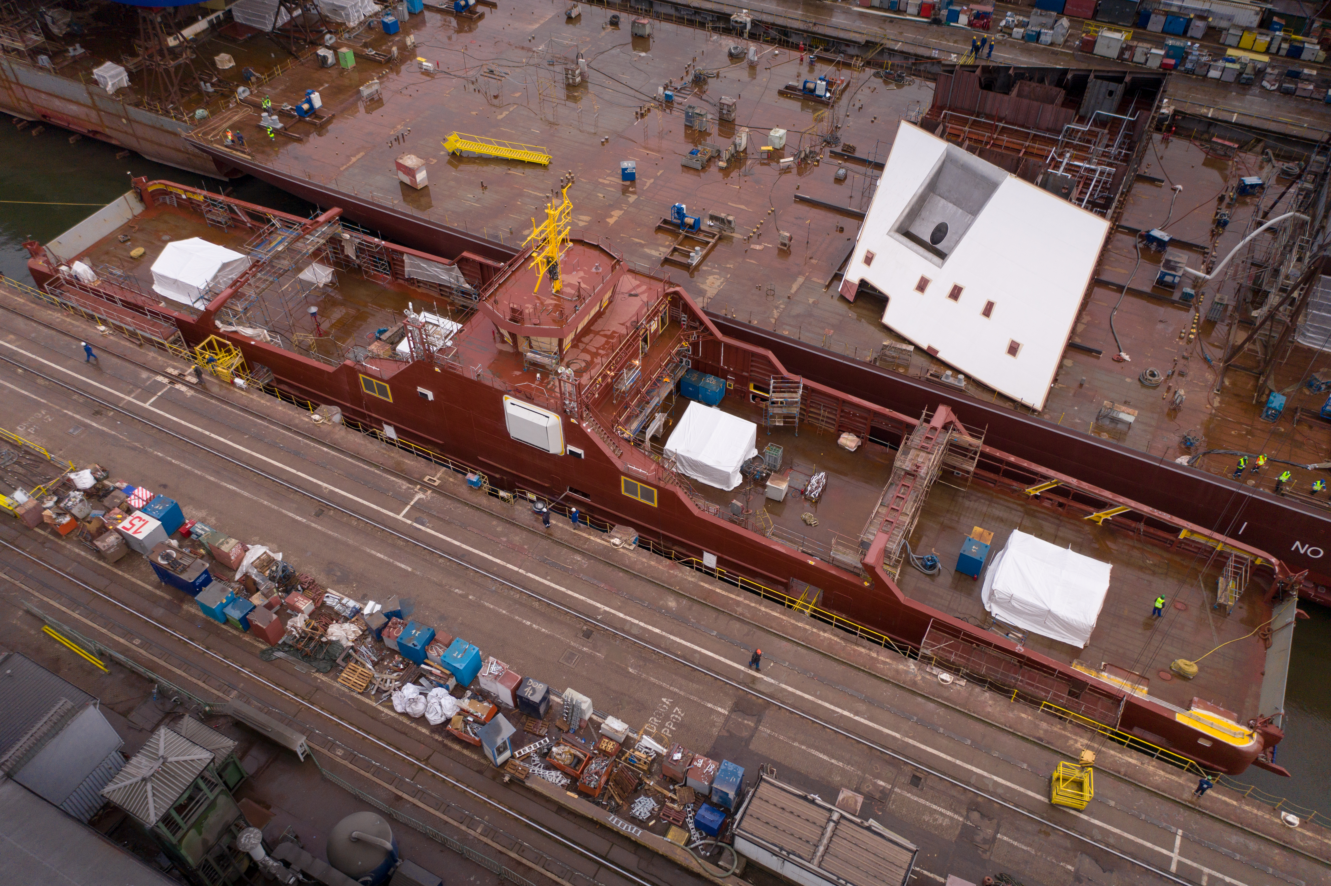 Nowy prom zwodowany w stoczni CRIST w Gdyni, mat. prasowe