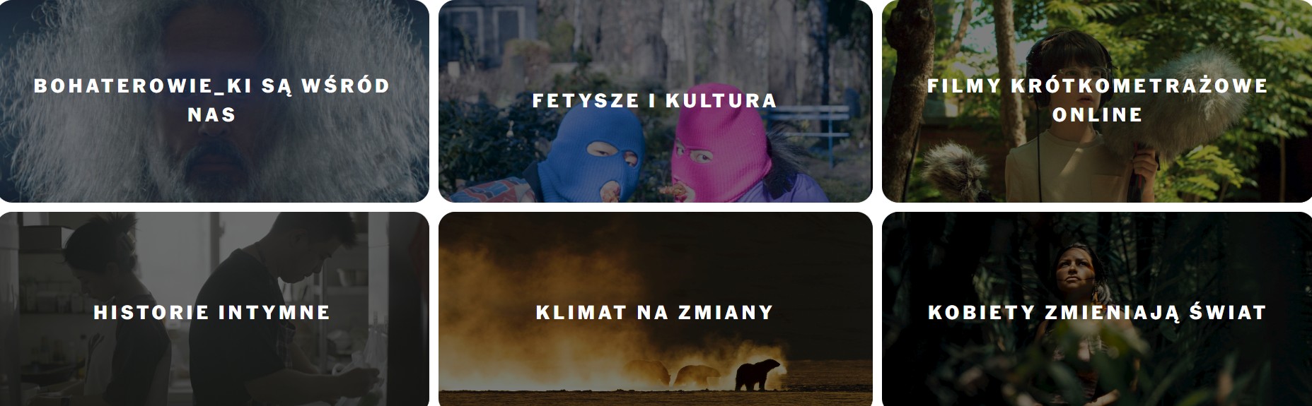 Przykładowe sekcje festiwalowe