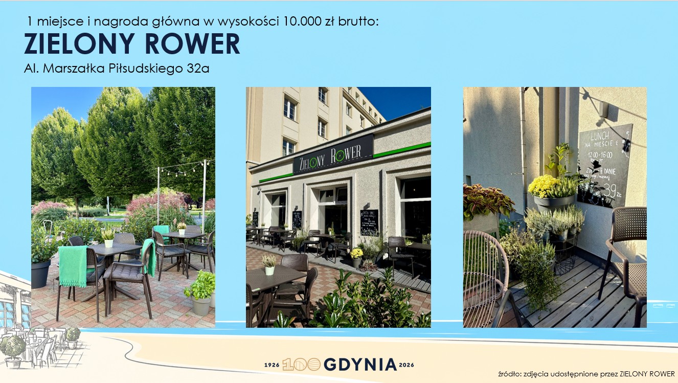 Zdjęcia ogr&oacute;dka restauracji Zielony Rower