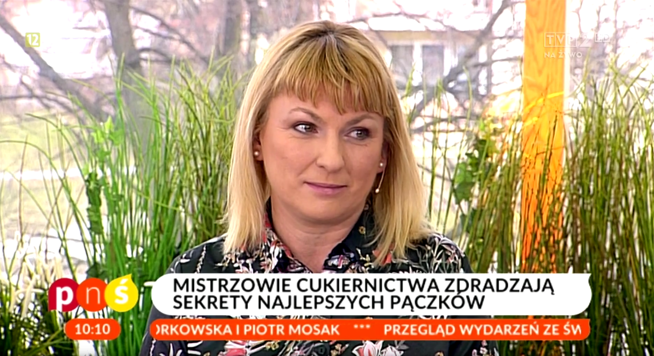 Wizyta właścicielki "Pączusia" w programie "Pytanie na Śniadanie" w 2016 roku, fot. www.pytanienasniadanie.tvp.pl
