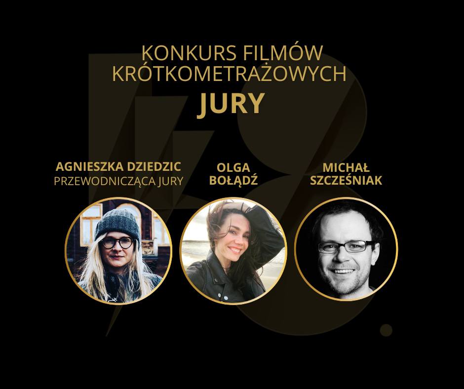 KONKURS FILM&Oacute;W KR&Oacute;TKOMETRAŻOWYCH. Jury: Agnieszka Dziedzic&nbsp;(przewodnicząca jury), Olga Bołądź, Michał Szcześniak.