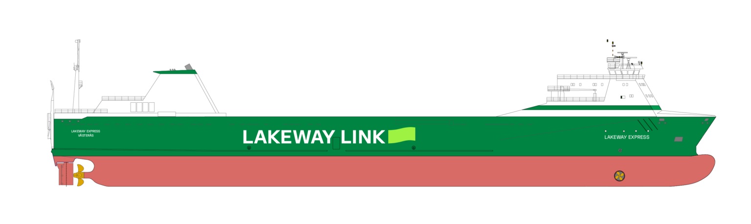 Grafika statku handlowego RoRo.