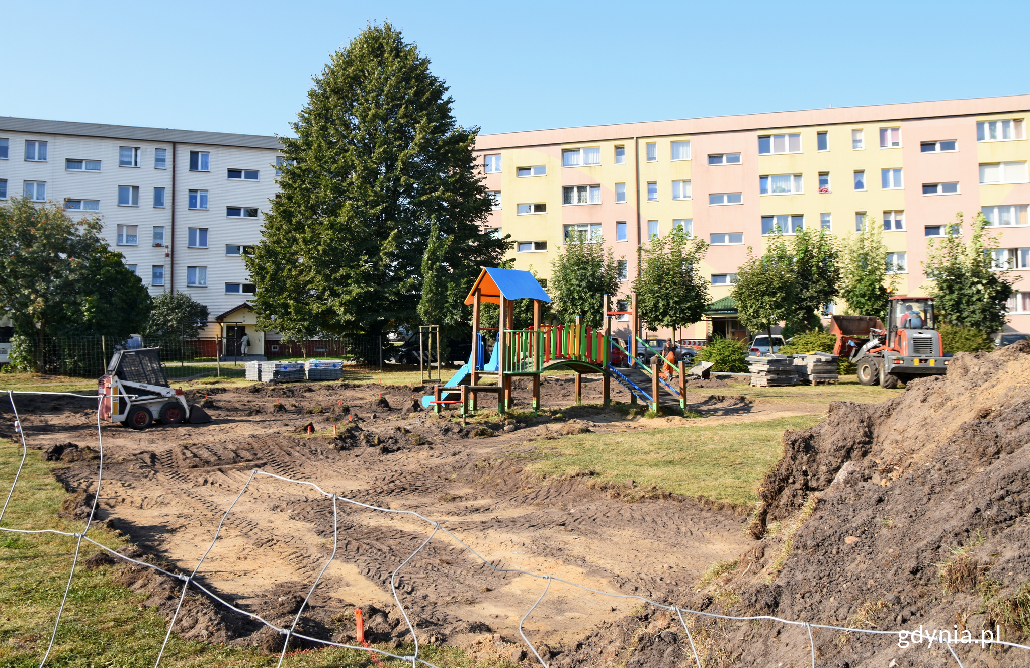 Teren placu zabaw przy ul. Błękitnej, fot. Kamil Złoch