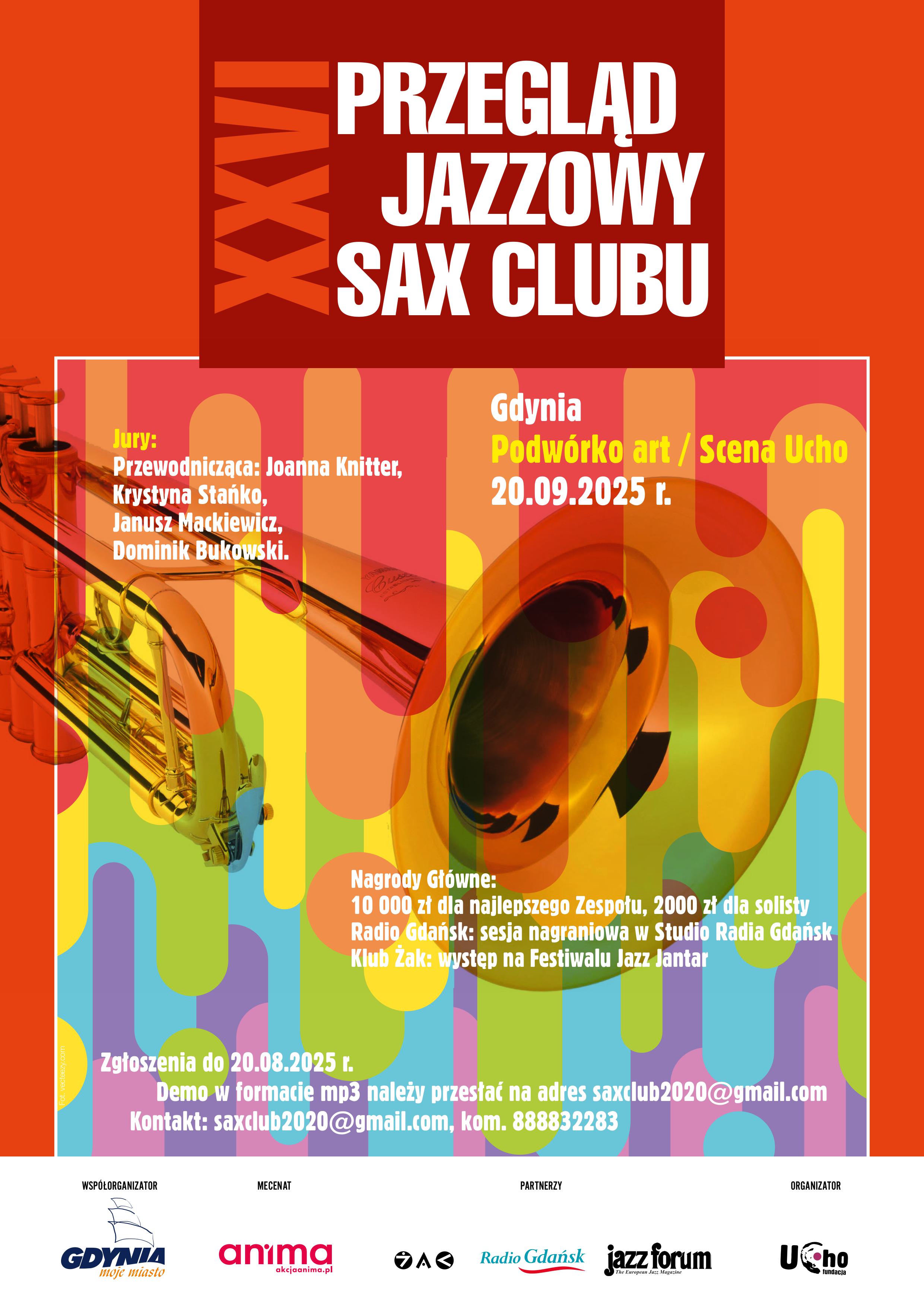 Plakat 26. Przeglądu Jazzowego Sax Clubu