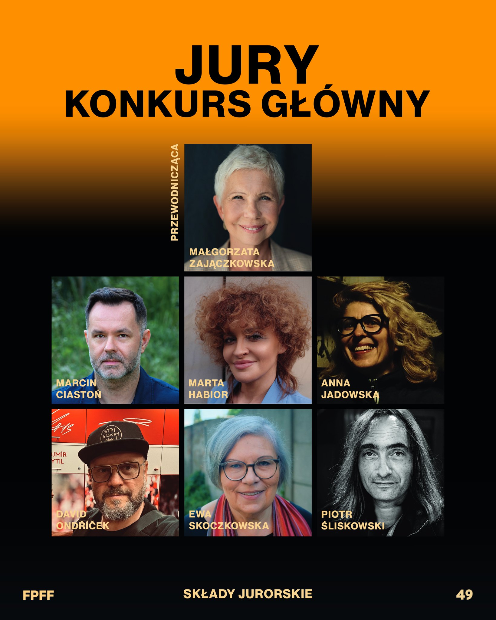 W jury Konkursu Gł&oacute;wnego zasiądą: Małgorzata Zajączkowska (przewodnicząca), Marcin Ciastoń, Marta Habior, Anna Jadowska, David Ondř&iacute;ček, Ewa Skoczkowska, Piotr Śliskowski