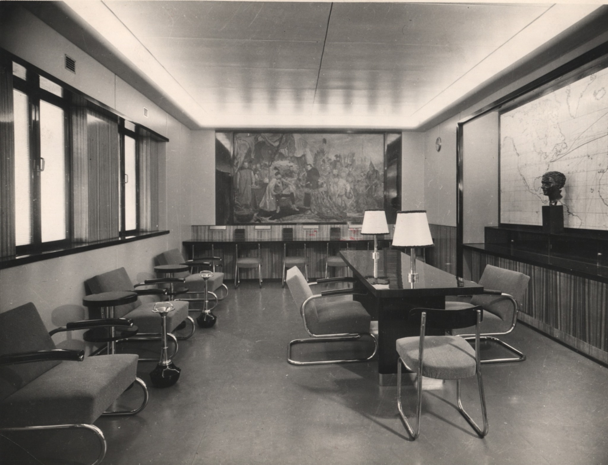 Sztuka na falach: o wystroju i wnętrzach polskich transatlantyk&oacute;w. Fot. źr&oacute;dło: Legenda Morska Gdyni