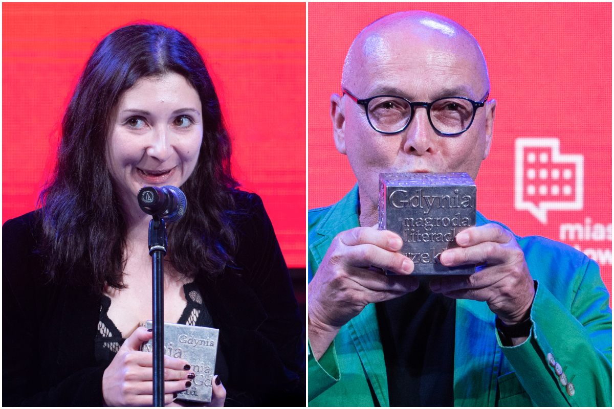 Małgorzata Żar&oacute;w i Jerzy Koch z Literackimi Kostkami. Fot. Anna Rezulak