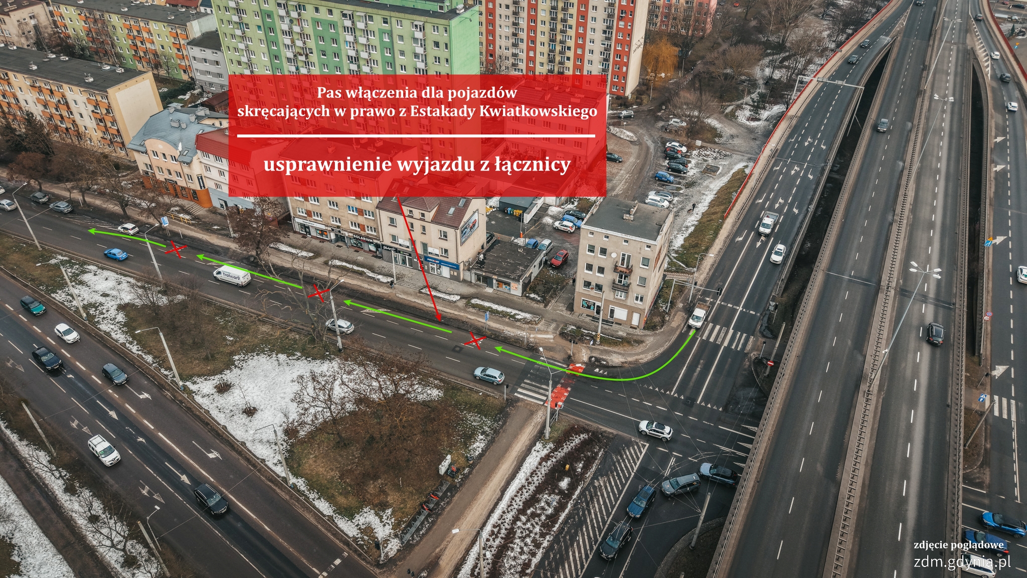 Estakada Kwiatkowskiego (fot. Marcin Mielewski / Zarząd Dr&oacute;g Miejskich)