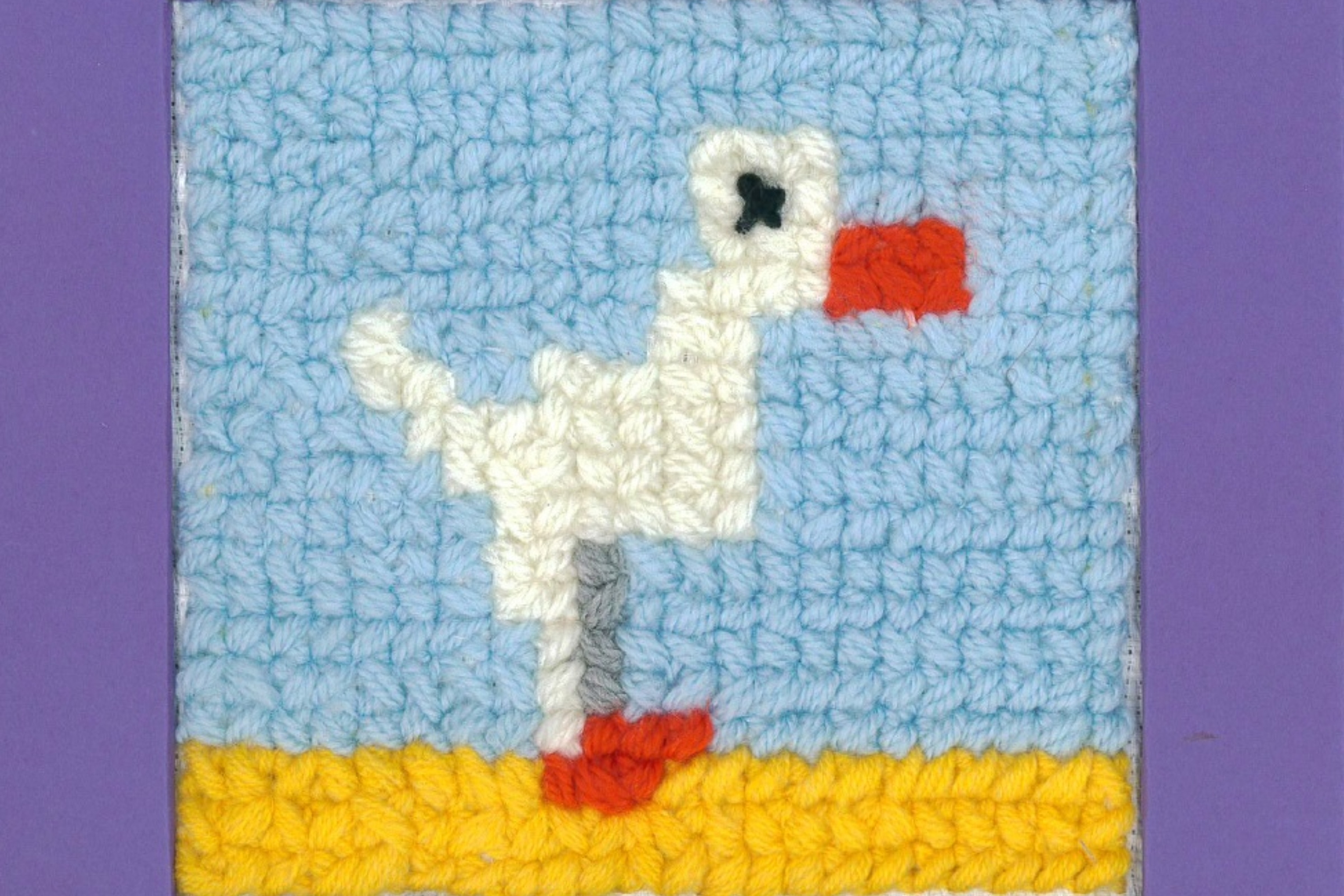 Praca pt. &bdquo;Gdyńska mewka Ewka&rdquo; autorstwa Elizy Prangi z kl. I A Szkoły Podstawowej nr 45 w Gdyni (materiały Wydziału Ogrodnika Miasta)