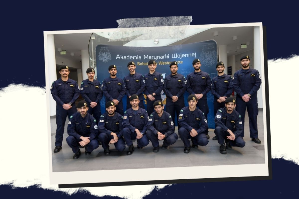 15 student&oacute;w z Arabii Saudyjskiej. // fot. Facebook Akademii Marynarki Wojennej