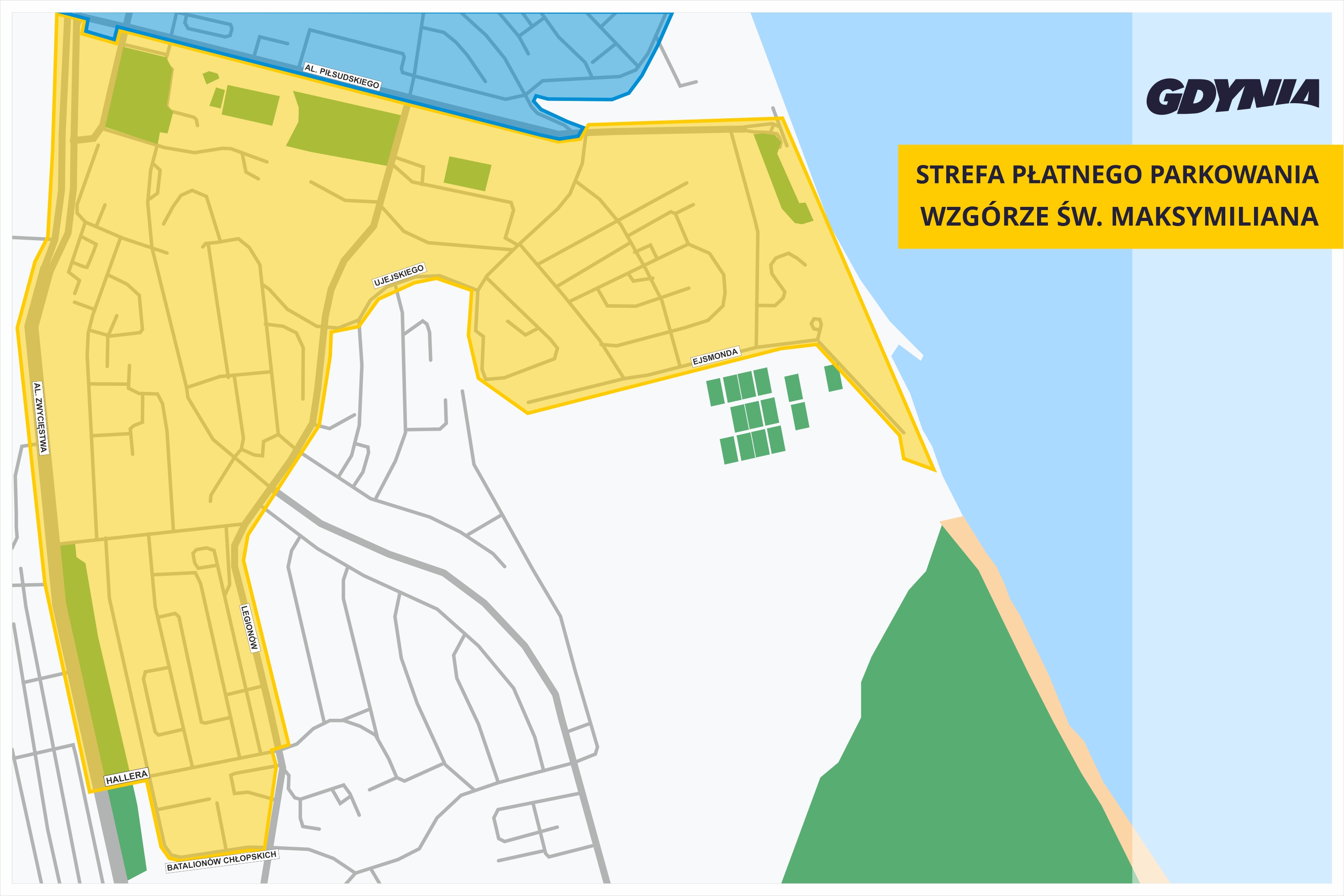 Strefa Płatnego Parkowania w Gdyni &ndash; obszar Wzg&oacute;rze Świętego Maksymiliana, obowiązuje od 07.01.26 r.