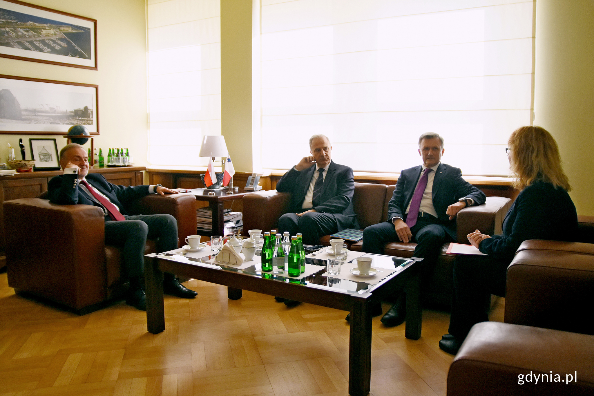 Od lewej prezydent Gdyni, Wojciech Szczurek, ambasador Malty w Polsce, dr John Paul Grech i Sławomir Kalicki, Konsul Honorowy Malty w Polsce, fot. Kamil Złoch
