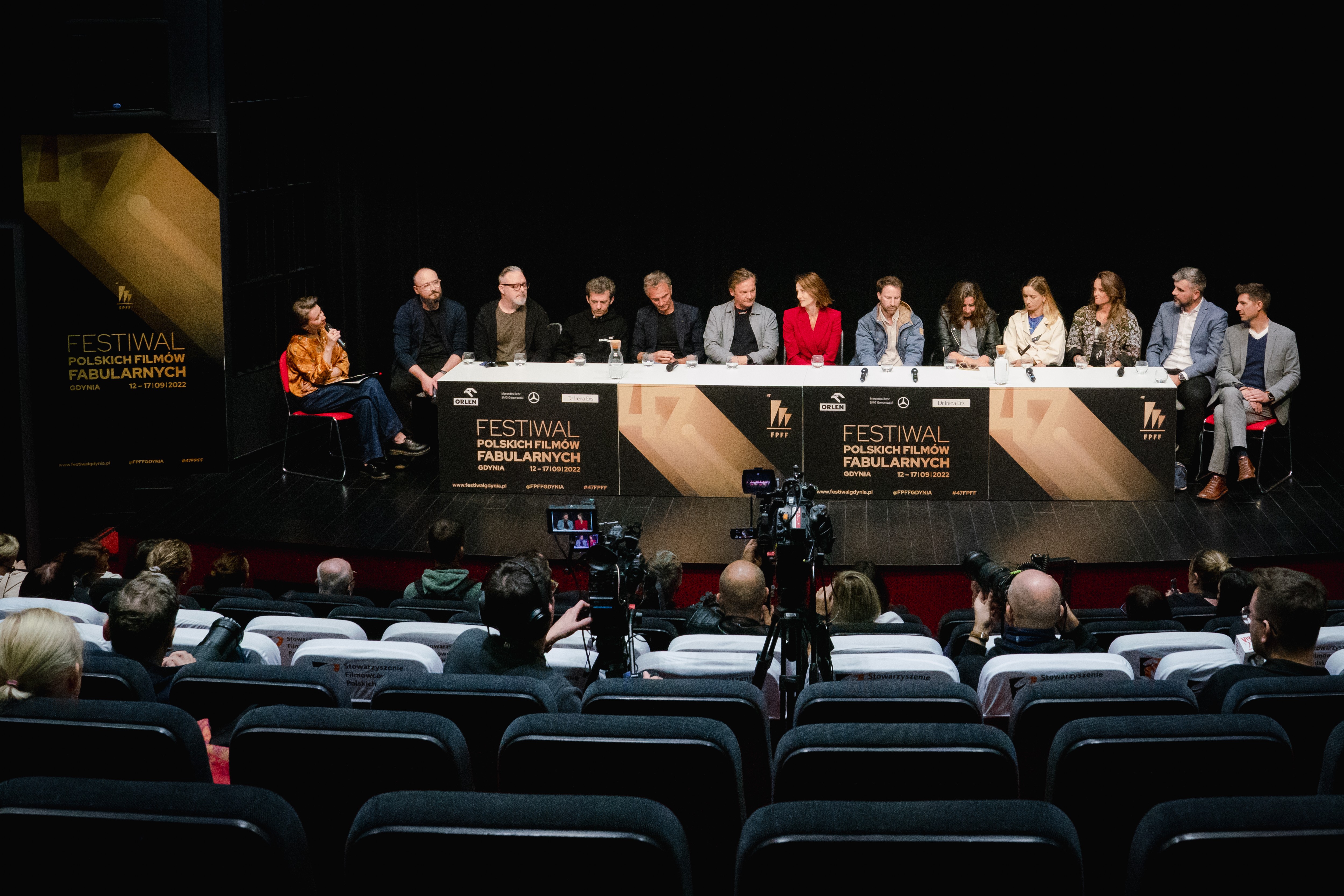 Tw&oacute;rcy filmu &bdquo;Broad Peak&rdquo; podczas konferencji prasowej w Gdyńskim Centrum Filmowym // fot. Anna Rezulak