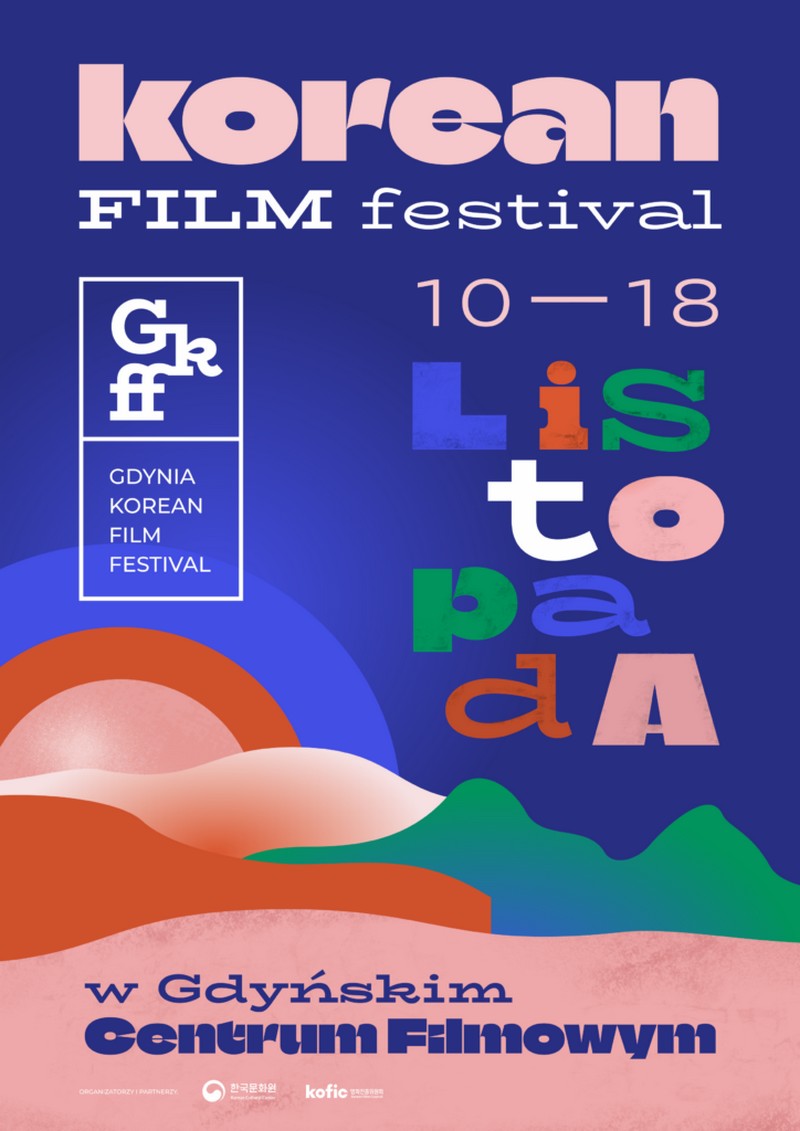 Plakat promujący Festiwal Film&oacute;w Koreańskim w Gdyńskim Centrum Filmowym 