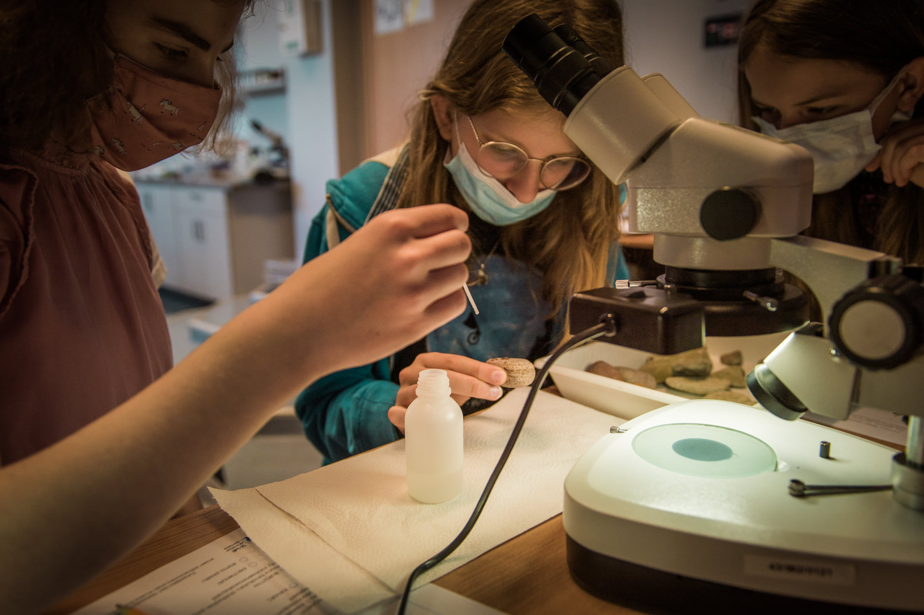 W ramach projektu odbyły się zajęcia laboratoryjne z tematu &bdquo;Geologia Morza Bałtyckiego&rdquo; // fot. materiały Akwarium Gdyńskiego