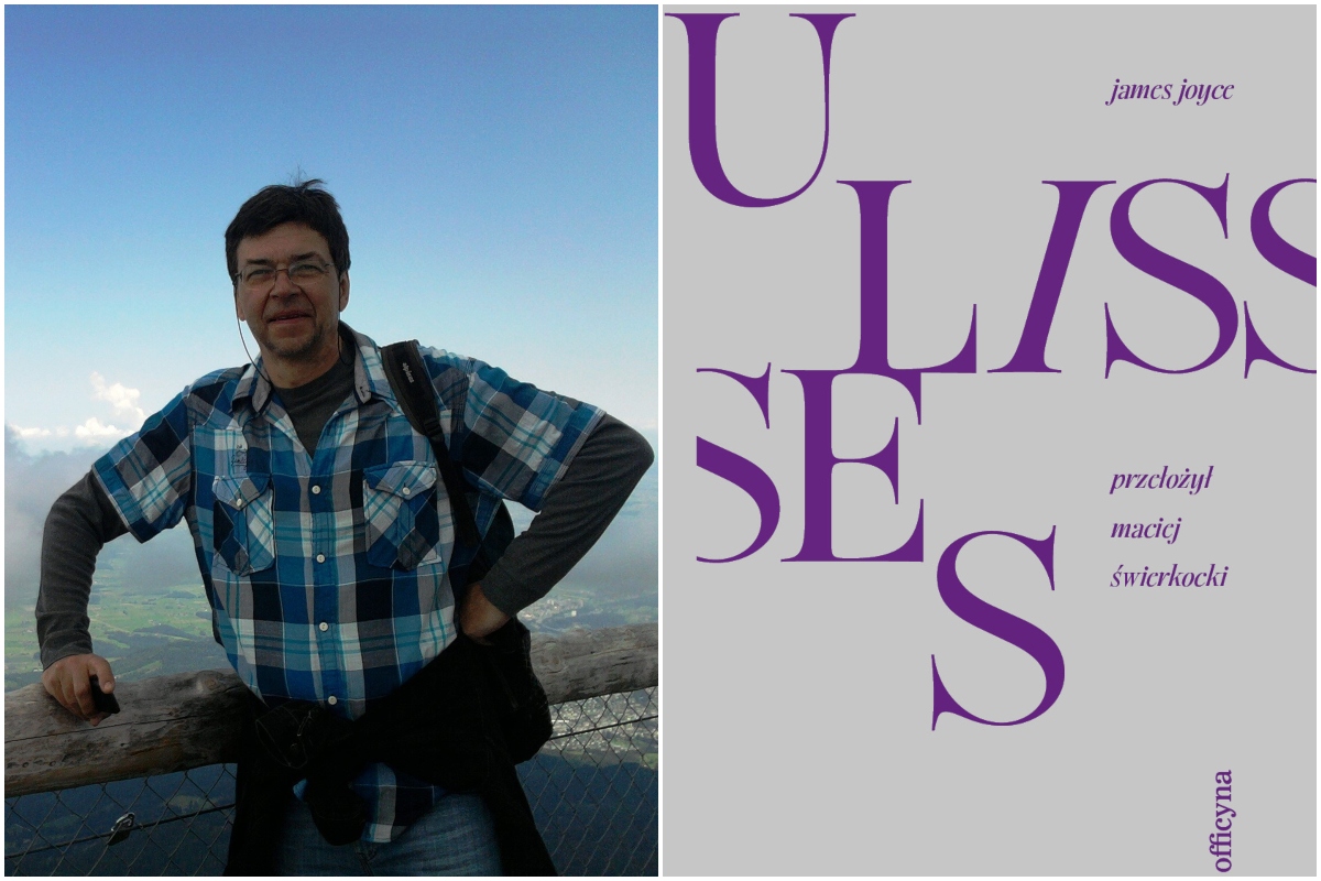 Maciej Świerkocki (z lewej) &ndash; okładka książki &bdquo;Ulisses&rdquo; James Joyce // mat. prasowe