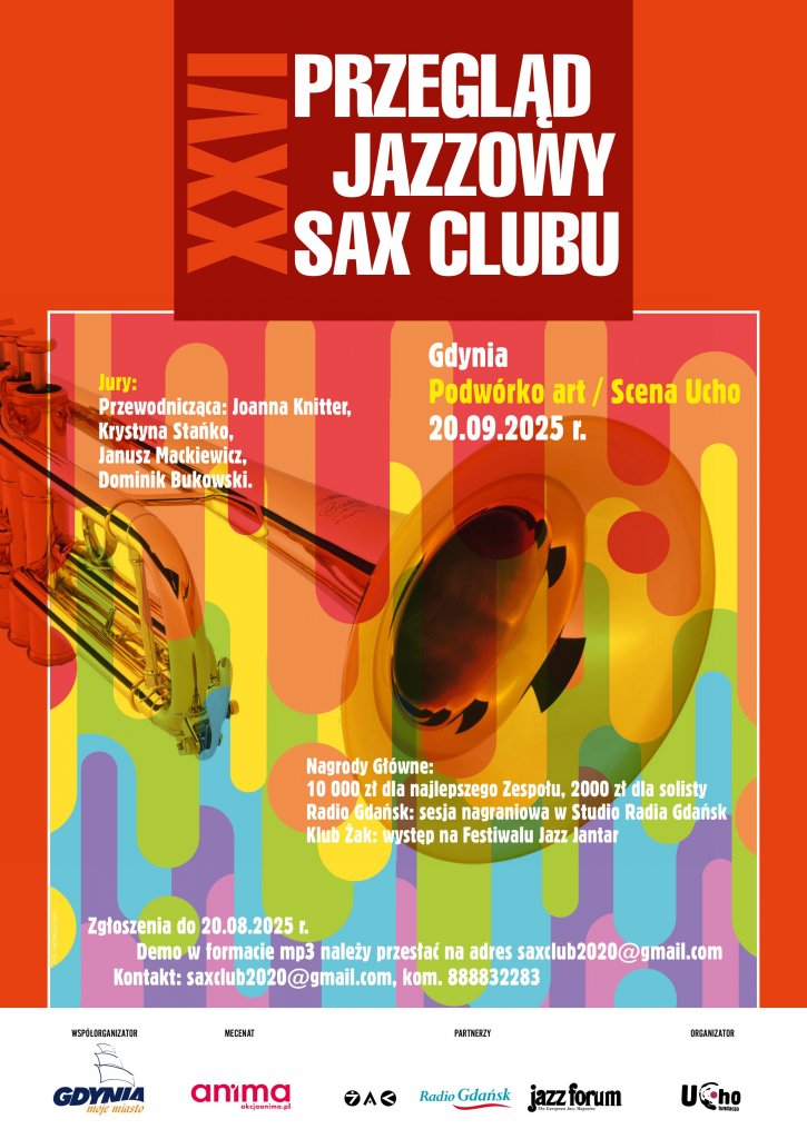 Plakat promujący koncert finałowy XXVI Przeglądu Jazzowego Sax Clubu