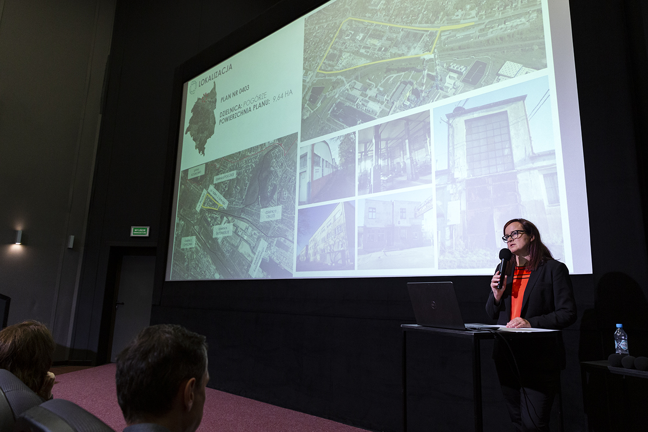 Prelekcja Iwony Marke&scaron;ić, dyrektorki Biura Planowania Przestrzennego Miasta Gdyni. Fot. Przemysław Kozłowski