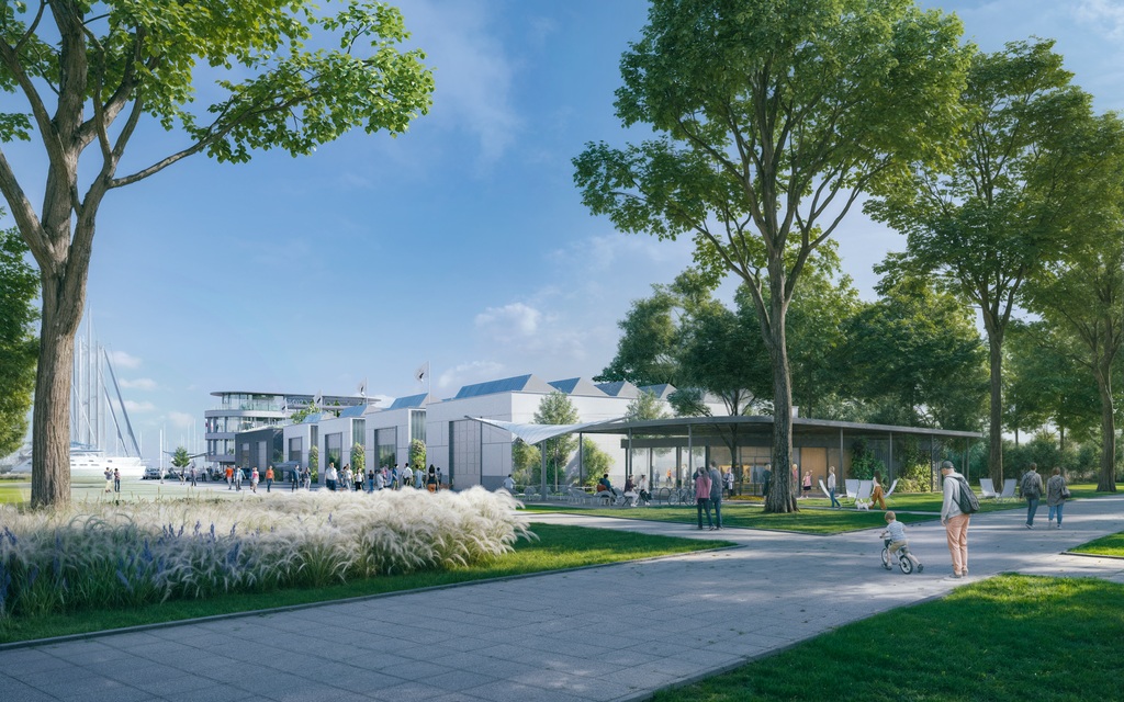 Wizualizacja nowego centrum żeglarskiego (materiały Gdyńskiego Centrum Sportu)