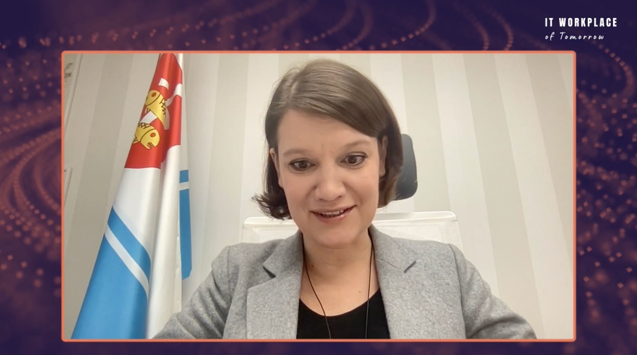 Wiceprezydent Gdyni Katarzyna Gruszecka-Spychała podczas otwarcia konferencji "IT Workplace of Tomorrow" // materiały prasowe organizatora