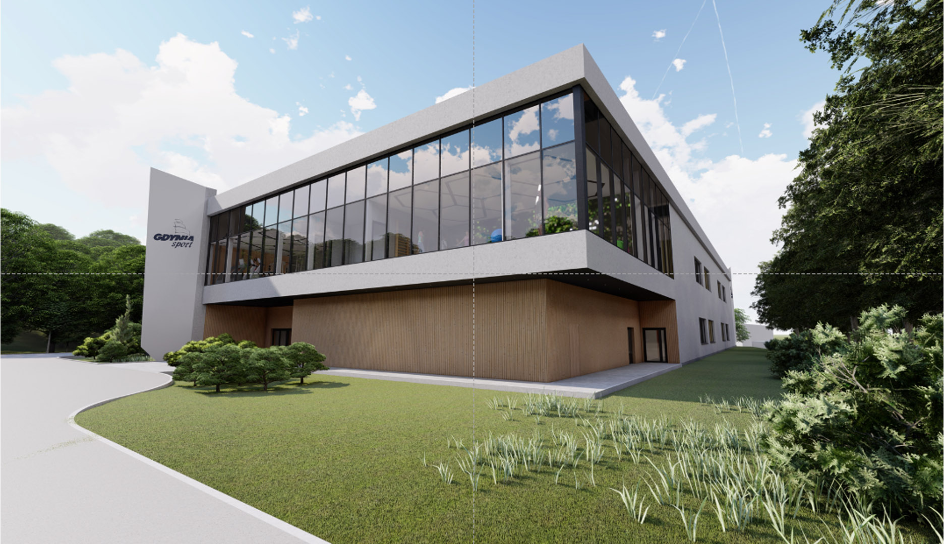 Wizualizacja nowej sali gimnastycznej przy II LO w Gdyni