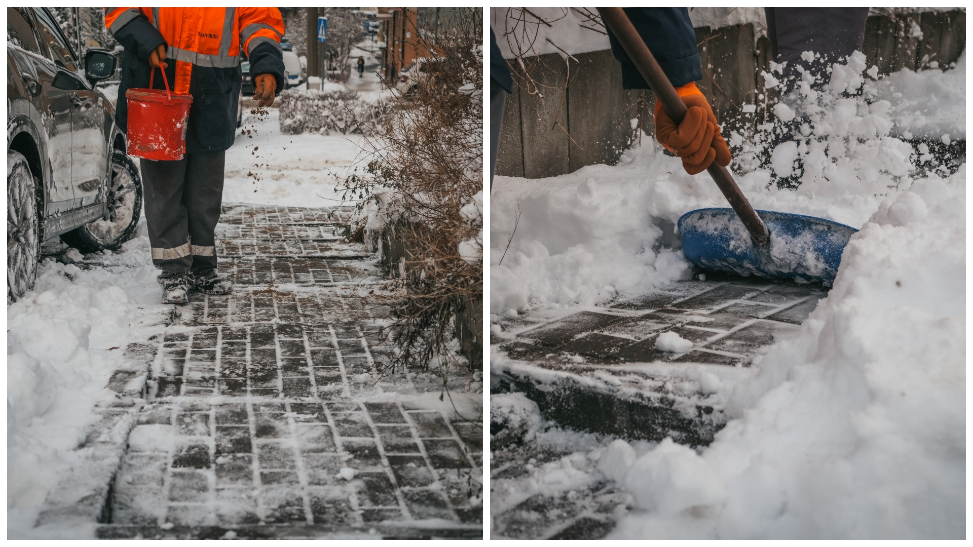 Odśnieżanie oraz posypywanie chodnik&oacute;w w Gdyni