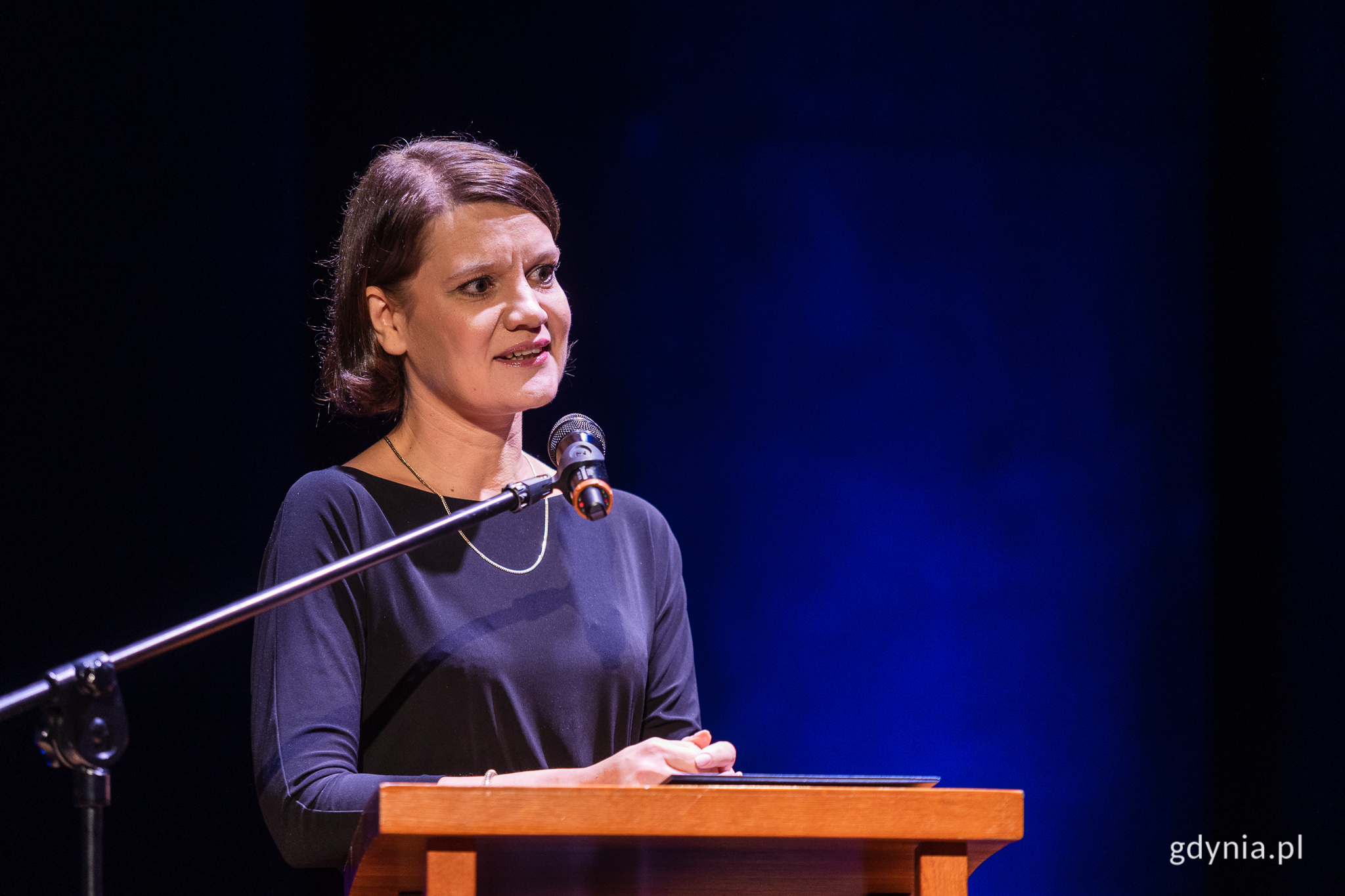 Wiceprezydent Katarzyna Gruszecka-Spychała przemawia ze sceny