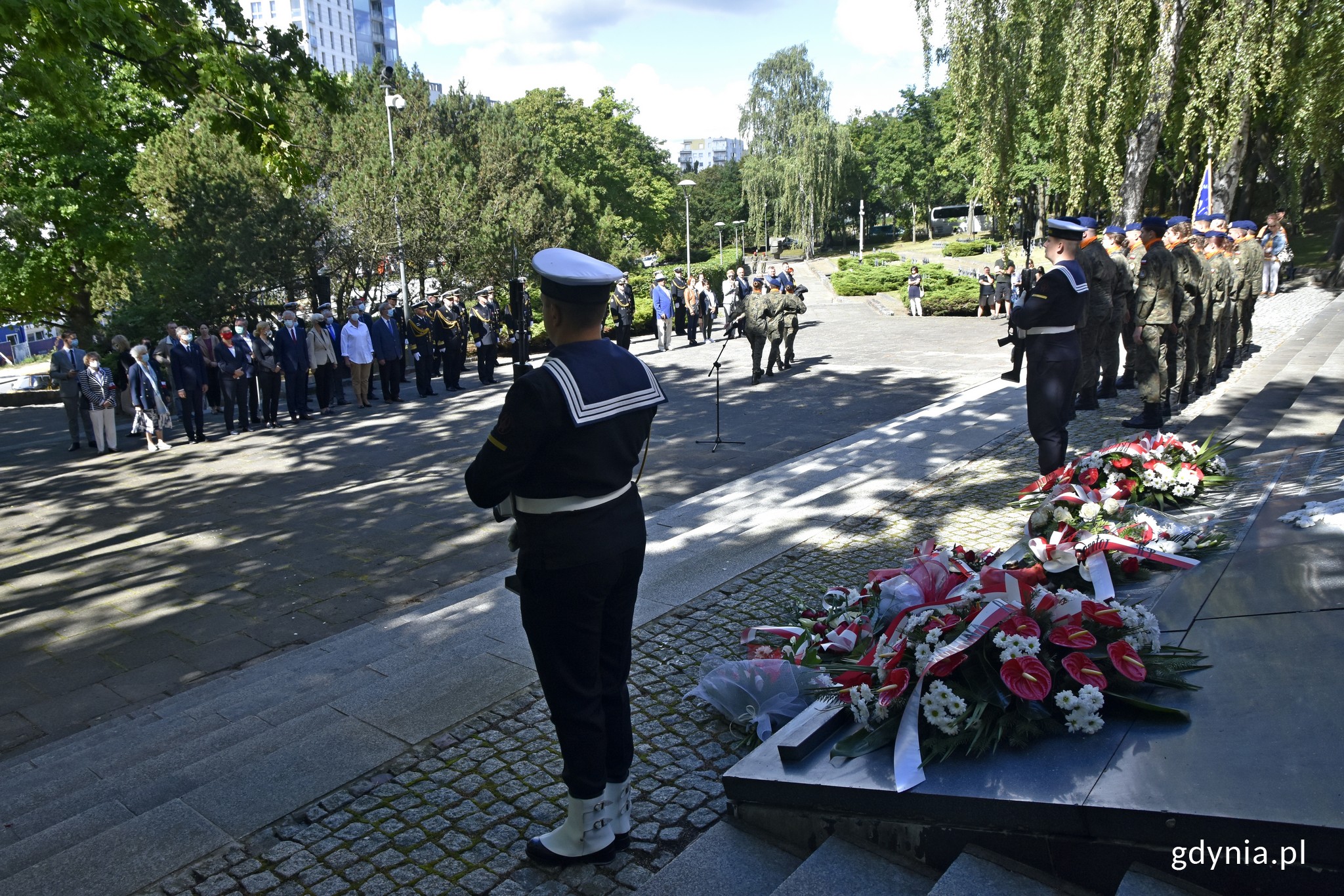 Na Cmentarzu Wojennym w Gdyni odbyły się uroczystoścu z okazji 81. rocznicy wybuchu II wojny światowej // fot. Magdalena Czernek