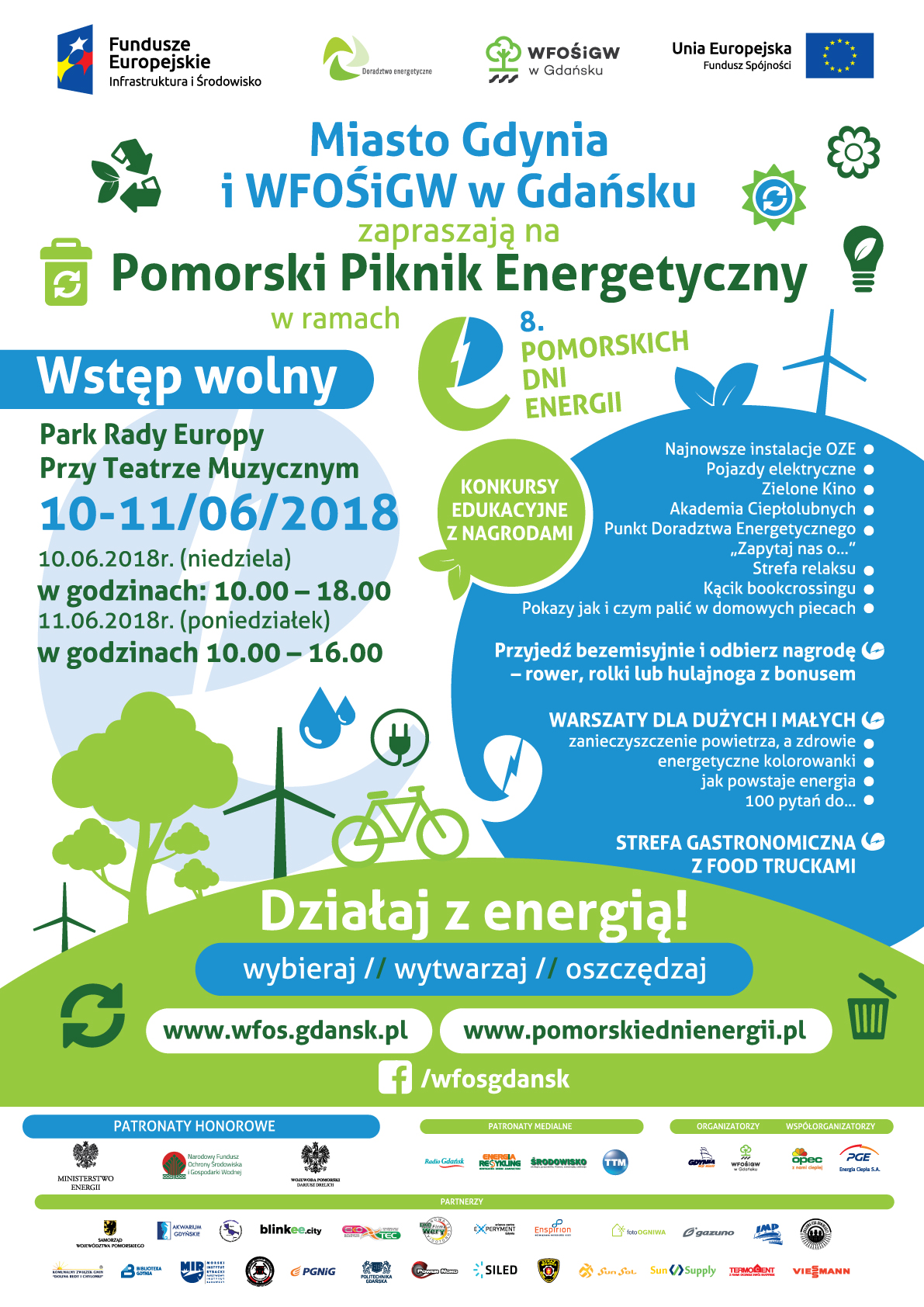 Plakat Pomorskiego Pikniku Energetycznego w Gdyni