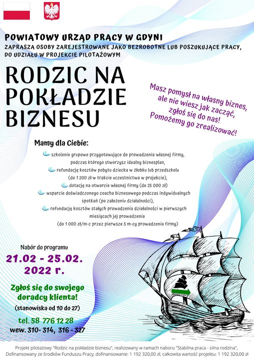 Plakat promujący projekt, mat. prasowe PUP Gdynia