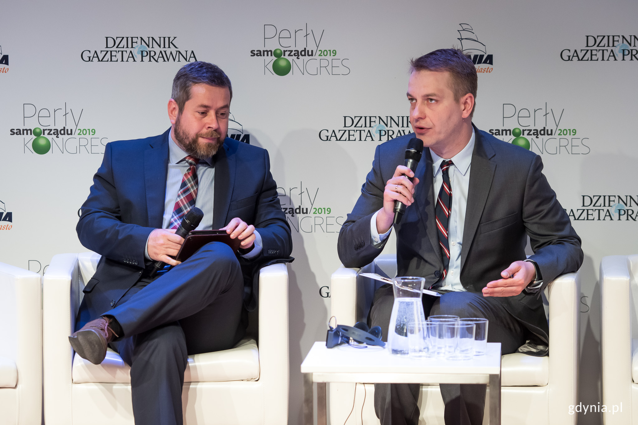 Pavel Branda, przedstawiciel Europejskiego Komitetu Region&oacute;w i Marek Tejchman, zastępca redaktora naczelnego Dziennika Gazety Prawnej, fot. Dawid Linkowski