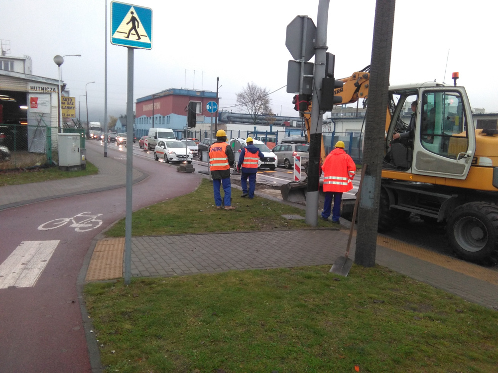 Remont skrzyżowania na Hutniczej/ fot. ZDiZ