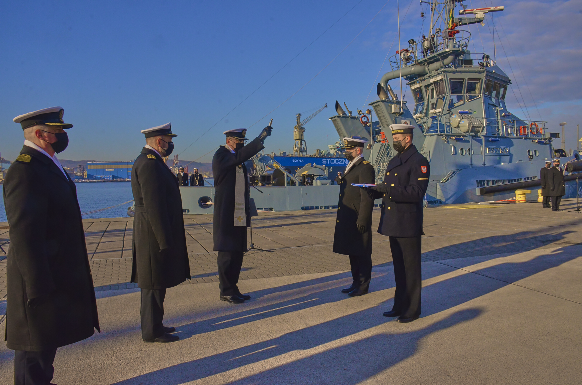 Uroczystość związana z włączeniem nowego holownika do służby, fot. st. chor. szt. mar. Piotr Leoniak