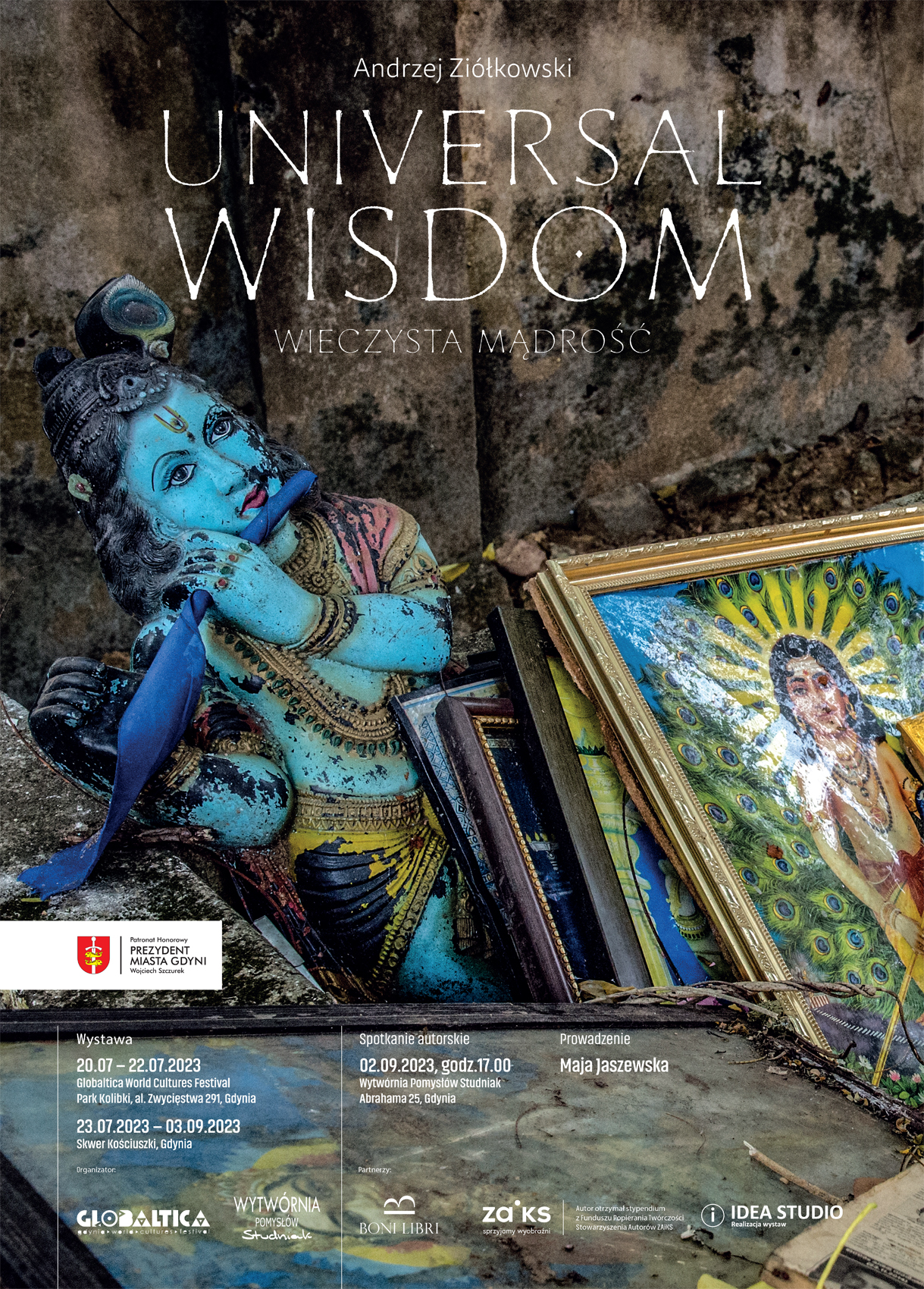 Plakat wystawy Universal Wisdom. Wieczysta Mądrość&rdquo;